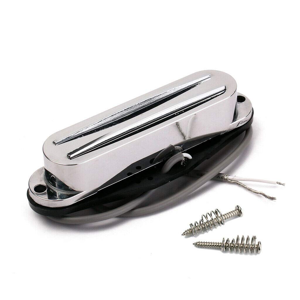 Hot Twin Blade Guitar Pickup - Replacement for Single Coil Pickups - White Rails Style Pickup for Electric Guitars - Perfect for Rock, Metal & Blues Performances
