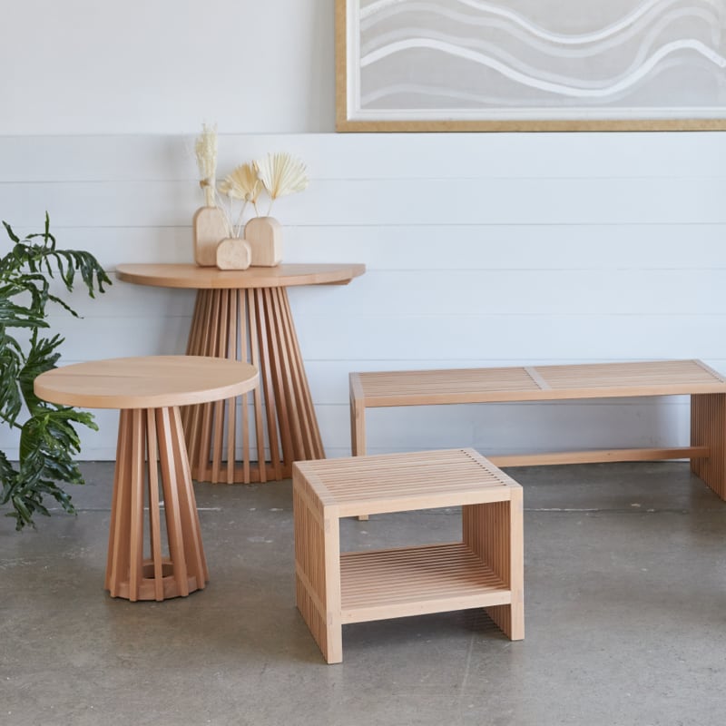 Sustainable Zero Waste Slatted Bench - Eco-Friendly Wooden Outdoor Seating for Patio, Garden, and Backyard Decor | Perfect for Relaxing, Entertaining, and Green Living Spaces