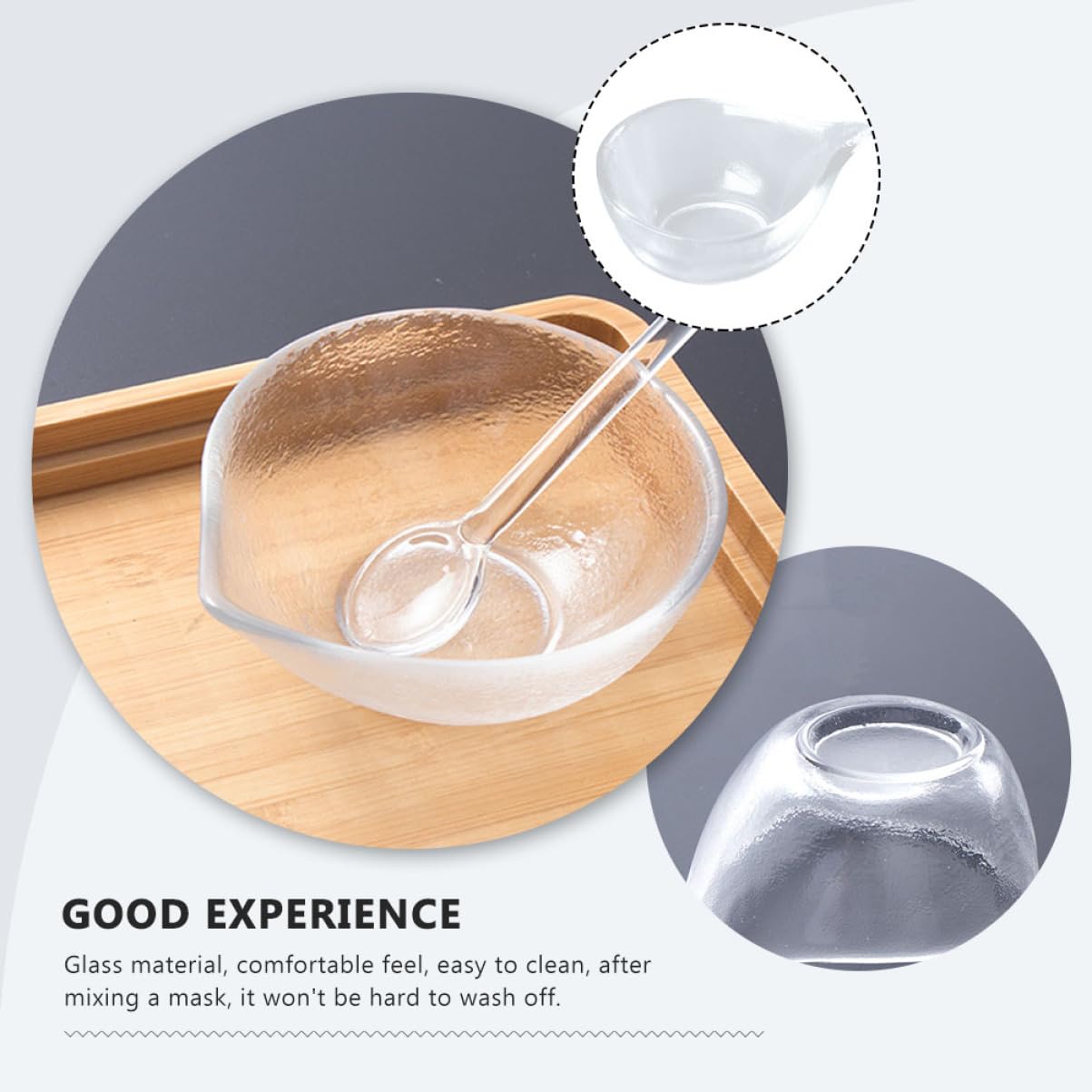 Premium Glass Facial Mask Mixing Bowl for DIY Beauty Treatments - Salon & Home Use - Perfect for Mixing Masks, Scrubs & Skincare Products