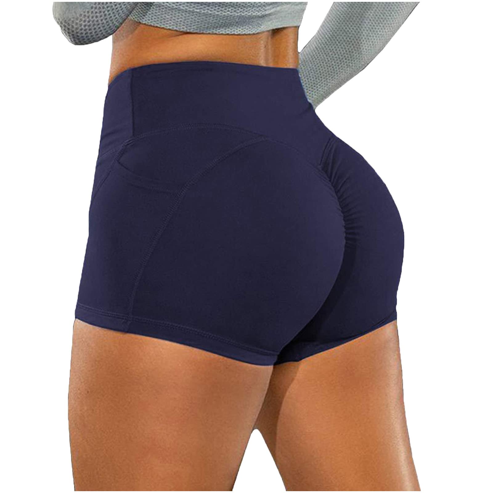 Olivcker Women's High Waist Yoga Shorts - Butt Lifting Workout Shorts, Seamless Compression Biker Athletic Running Gym Shorts - Perfect for Yoga, Running, Gym & Casual Wear