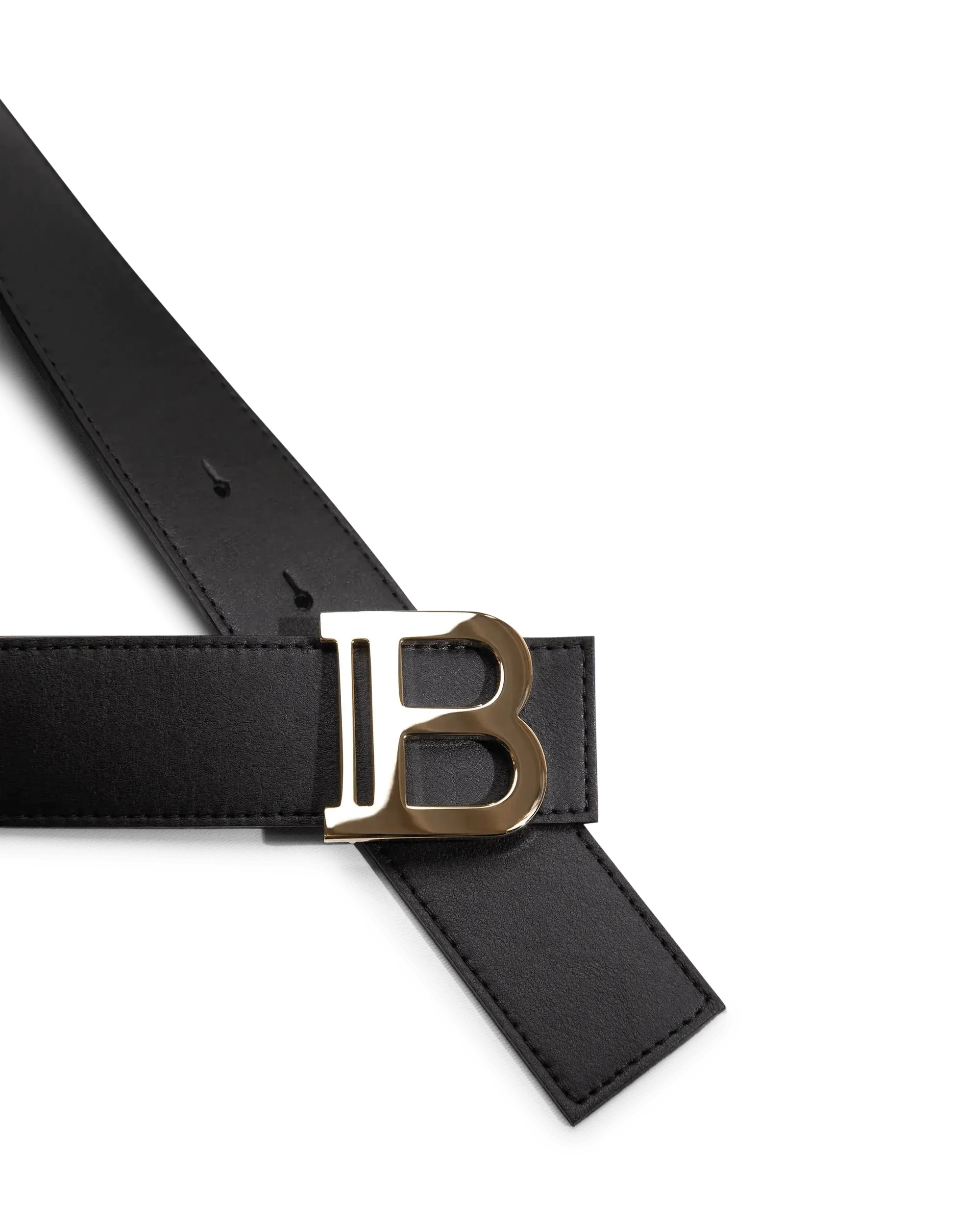 B Logo Leather Belt for Men - Stylish Designer Belt with Metal Buckle - Perfect for Casual, Business & Formal Outfits