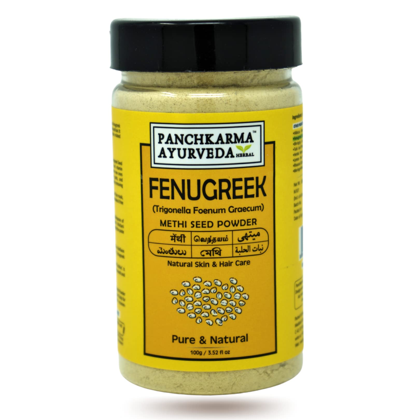 Organic Fenugreek Seed Powder (Methi Powder) 100g - Ayurvedic Herbal Face & Hair Treatment for Glowing Skin, Anti-Hair Fall, Dandruff Control | DIY Beauty Mask, Scalp Care, Natural Hair Growth Solution