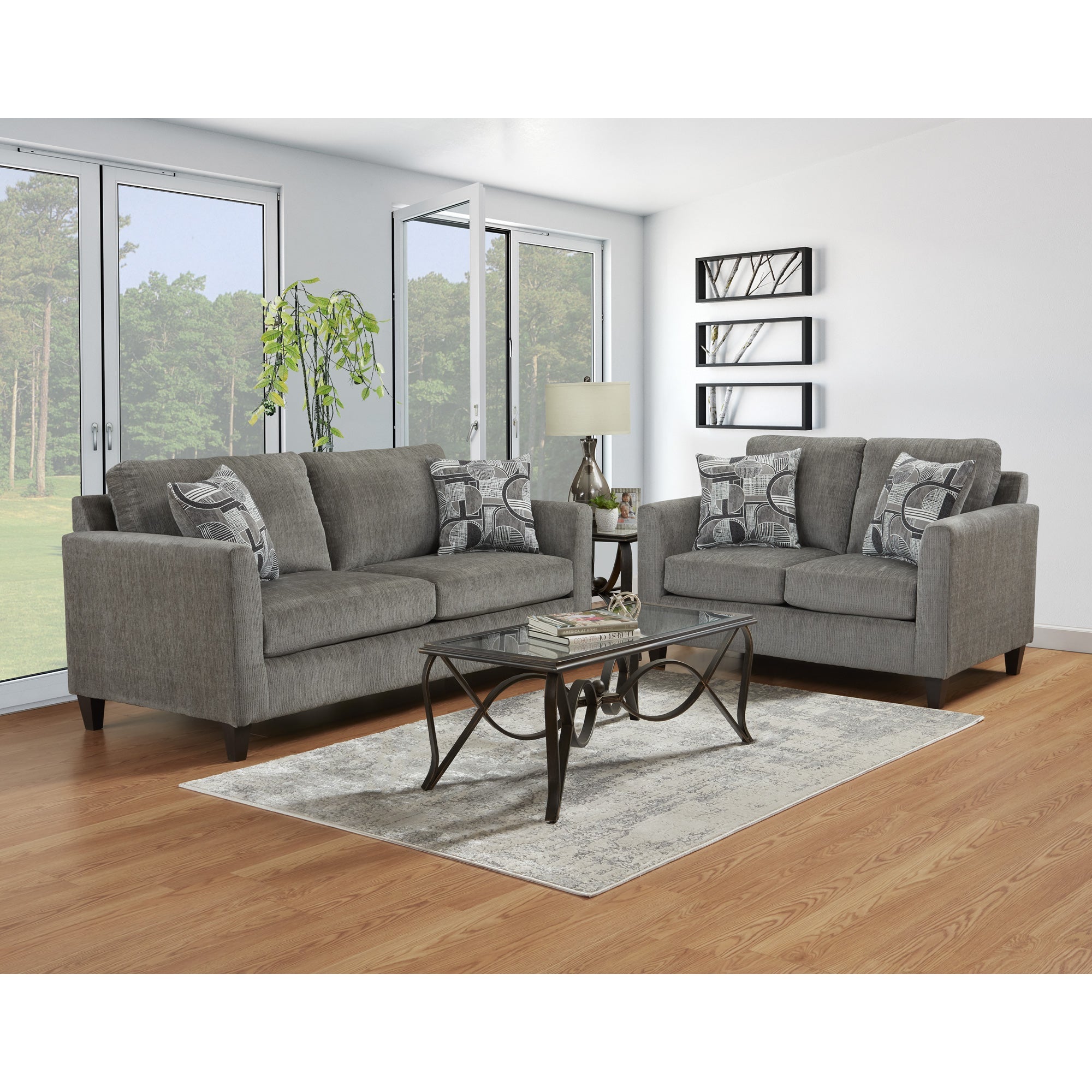 Kyla Charcoal Loveseat - Modern 2-Seater Sofa for Small Spaces | Perfect for Apartments, Living Rooms & Cozy Home Decor