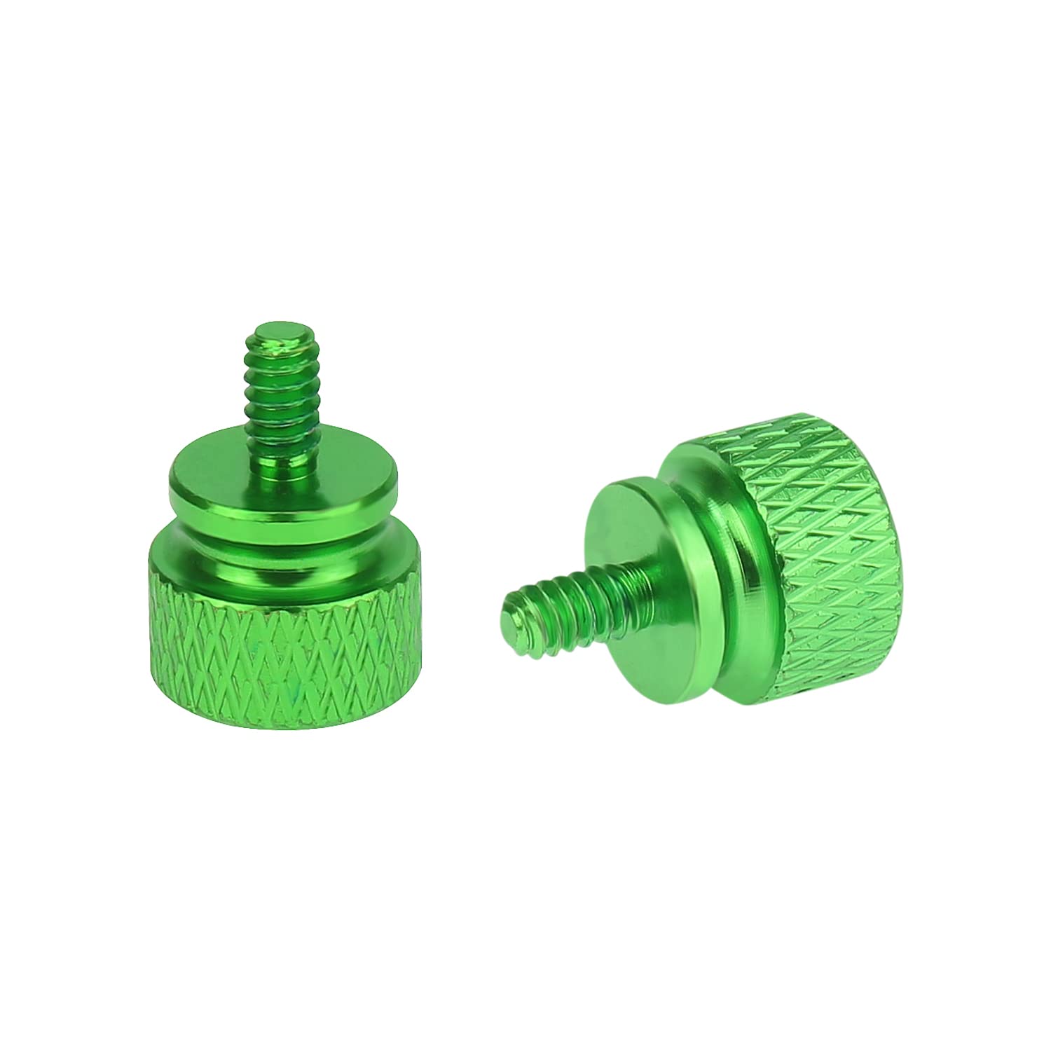 20-Pack 6-32 Thread Green Anodized Aluminum Thumb Screws for PC Case, Cover, PSU & HDD - Secure Fastening for Computer Builds & Upgrades