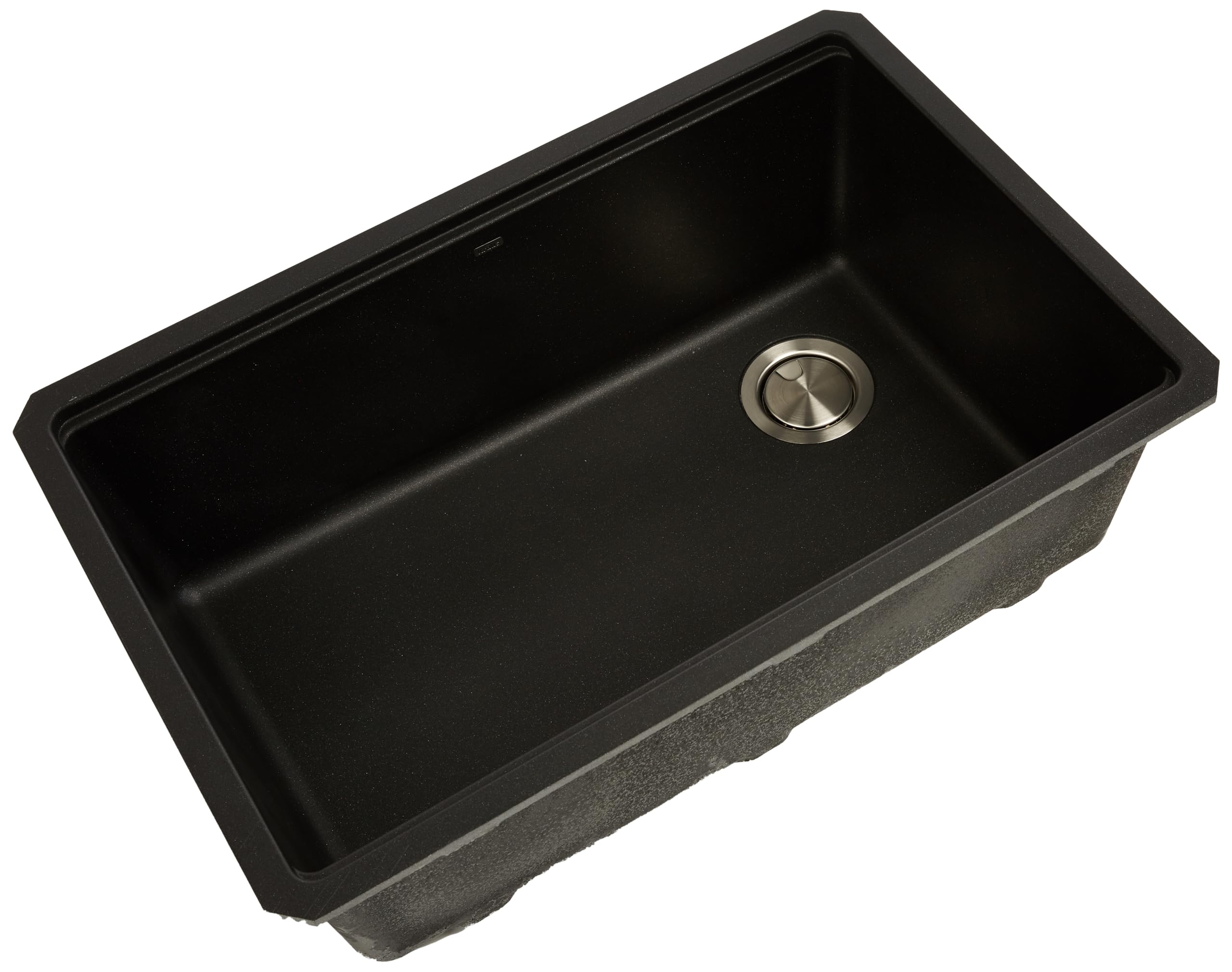 KRAUS Bellucci 30-Inch Undermount Workstation Granite Composite Kitchen Sink in Metallic Black - Includes Accessories (KGUW2-30MBL) - Perfect for Modern Kitchens, Food Prep, and Heavy-Duty Cooking