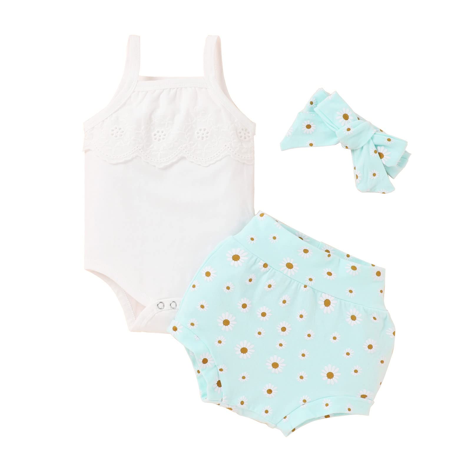 **Toddler Girls Summer Outfit - Lace Print Sleeveless Dress with Suspenders, Casual Beachwear for Baby Girls | Perfect for Playdates, Vacations & Photo Shoots**
