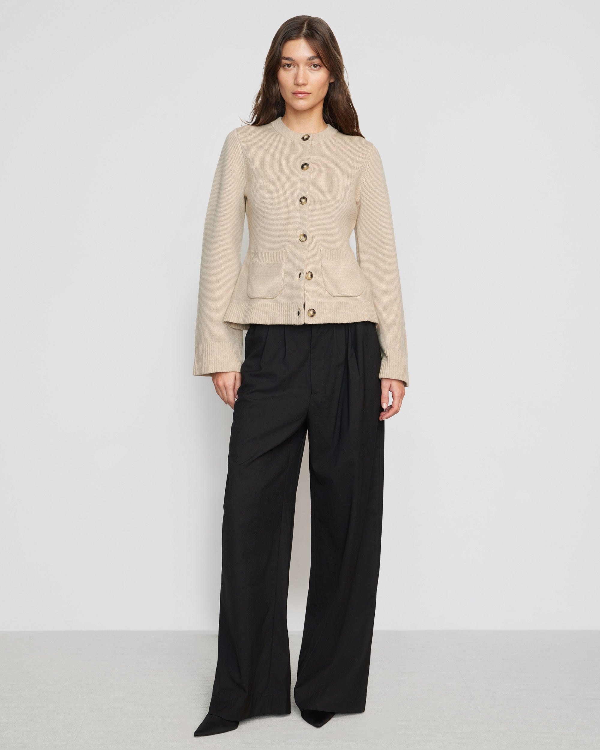 Eames Organic Cotton Wool Button Cardigan - Soft & Cozy Knit Sweater for Women & Men - Perfect for Fall & Winter Layering, Office Wear & Casual Outfits