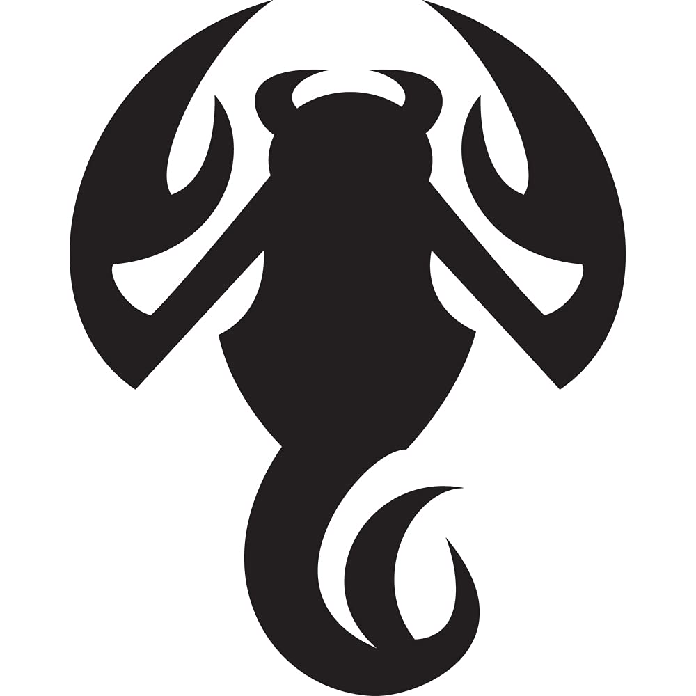 Premium Waterproof Vinyl Decal Stickers - Scorpion Animal Design (Set of 2, Black) for Laptop, Phone, Helmet, Car Window, Bumper, Mug - Perfect for Outdoor Enthusiasts, Bikers, and Home Decor