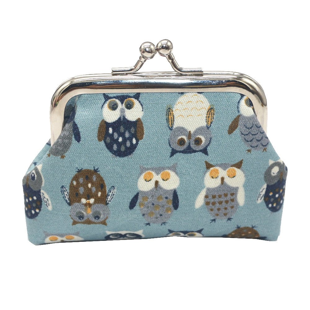 Owl Coin Purse & Card Wallet for Women - Small Change Money Bag with Calendar - Perfect for Everyday Use, Travel, and Gifts