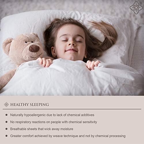 Organic Cotton Body Pillow Cover - 100% GOTS Certified, 300 Thread Count Soft Sateen Weave with Zipper Closure (21