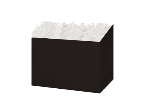 Small Solid Black Basket Boxes 6-3/4