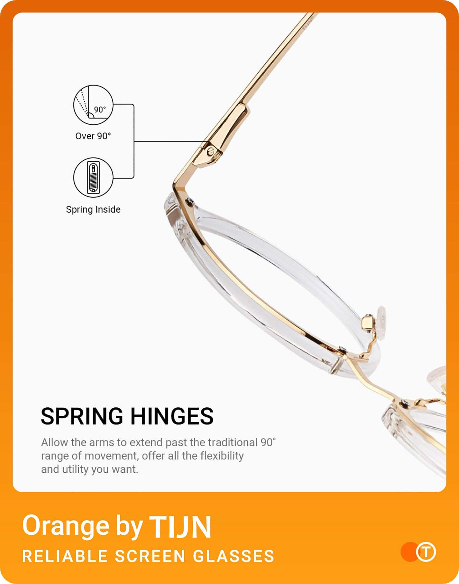 TIJN Blue Light Blocking Glasses for Women & Men - Anti Eyestrain, UV Protection, Computer Gaming & Phone Glasses - Perfect for Office Work, Online Classes & Nighttime Screen Use