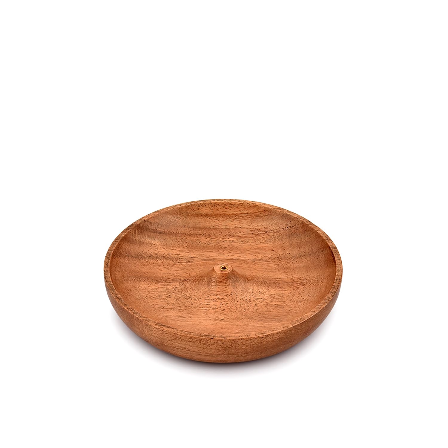 Premium Acacia Wood Round Incense Holder & Ash Catcher - 5