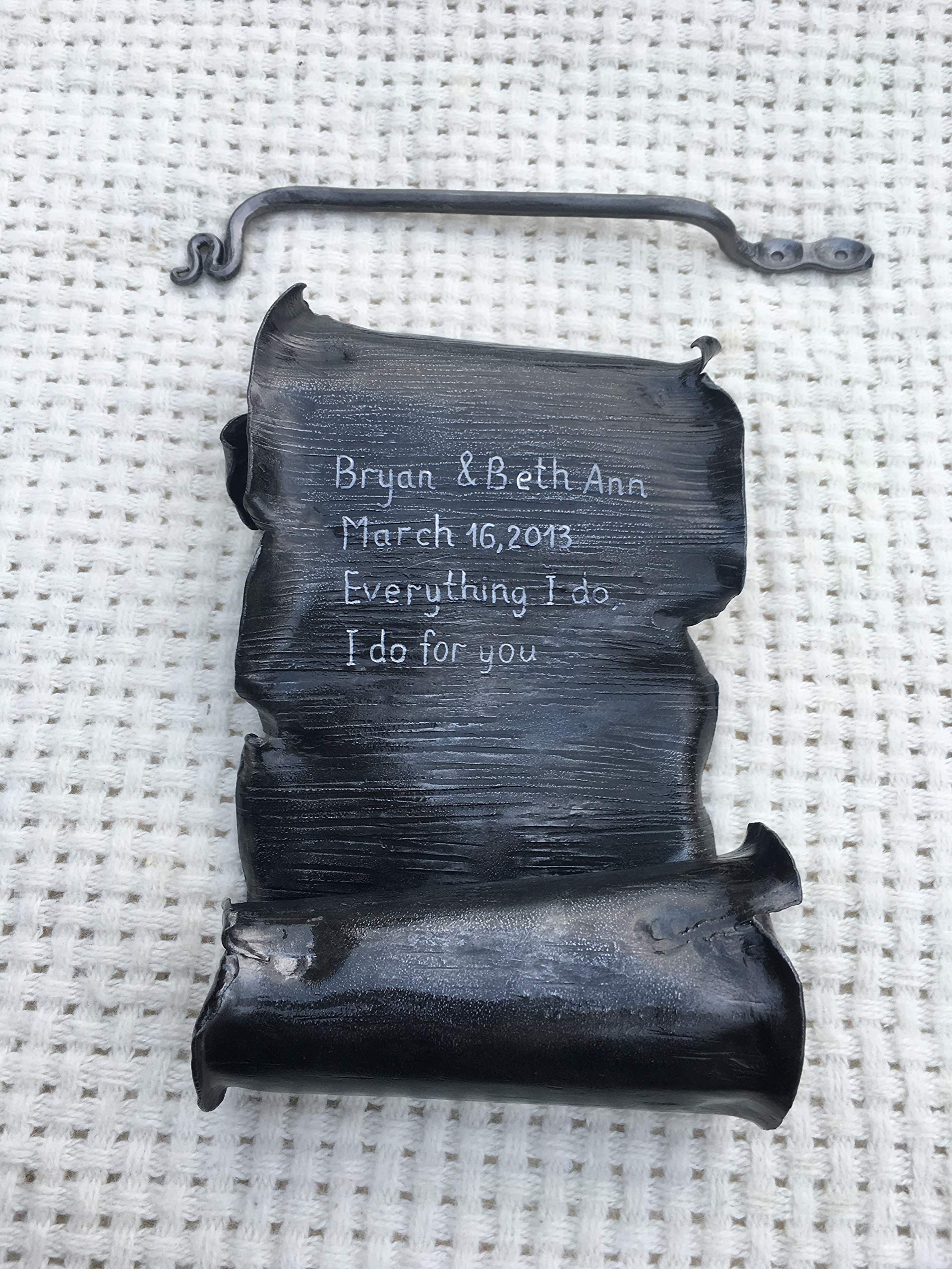 Elegant Iron Scroll - Unique 6th Anniversary Gift for Couples, Iron Wedding Anniversary Present for Him & Her - Perfect for Home Decor, Office Desk, or Romantic Keepsake