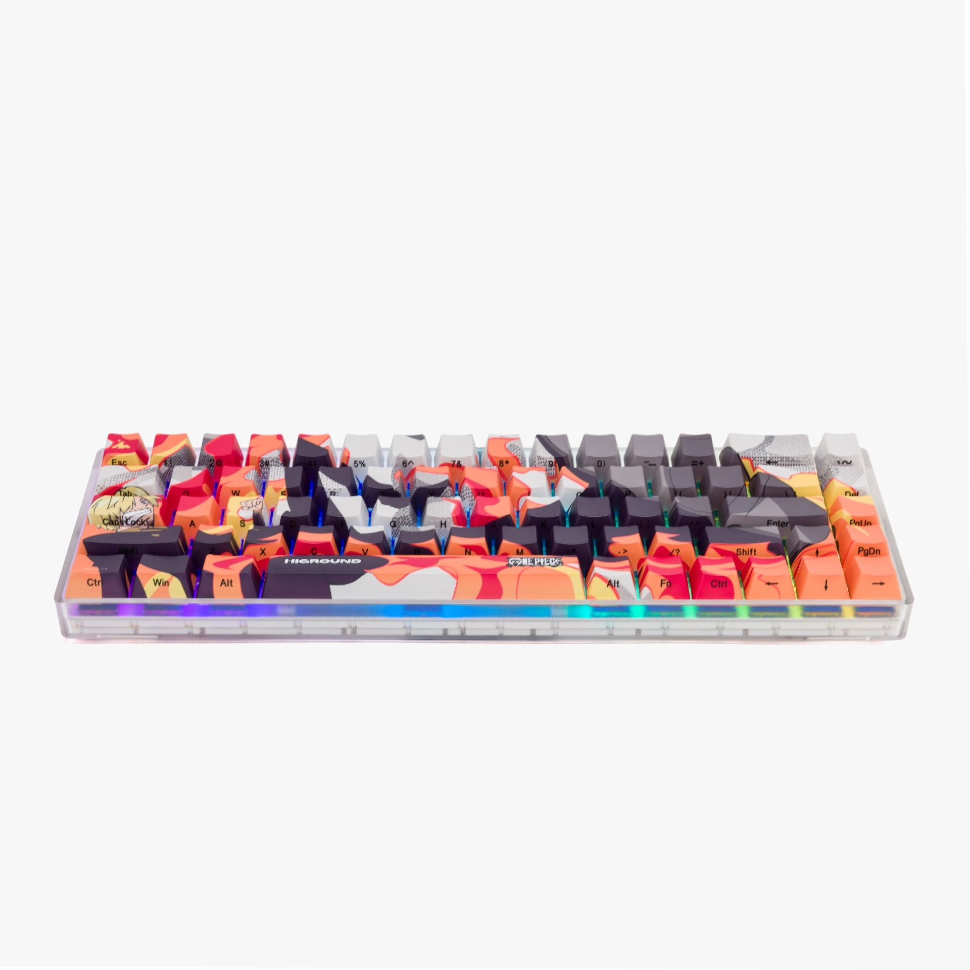 One Piece x HG Basecamp 65 Keyboard - Sanji Themed Mechanical Gaming Keyboard for PC - Perfect for Anime Fans and Typing Enthusiasts