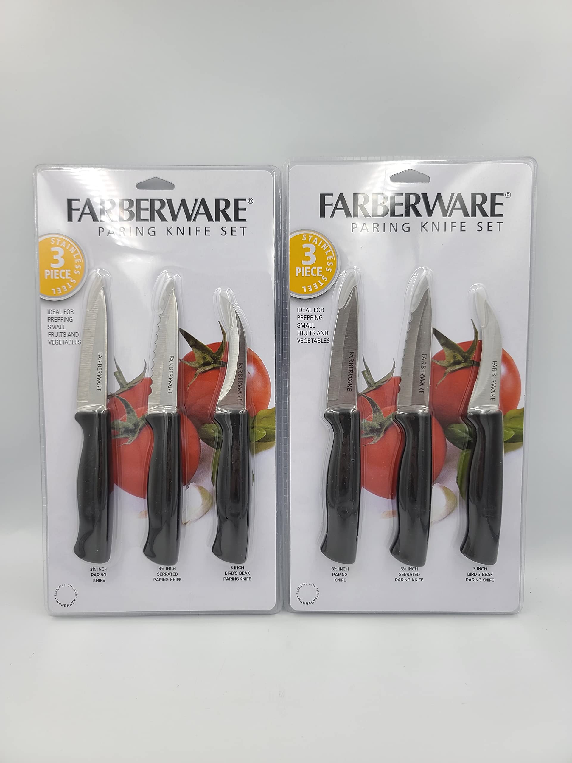 Premium 2-Pack 3-Piece Pairing Knife Set - High-Quality Kitchen Knives for Fruits, Vegetables & Precision Cutting | Perfect for Home Chefs & Cooking Enthusiasts