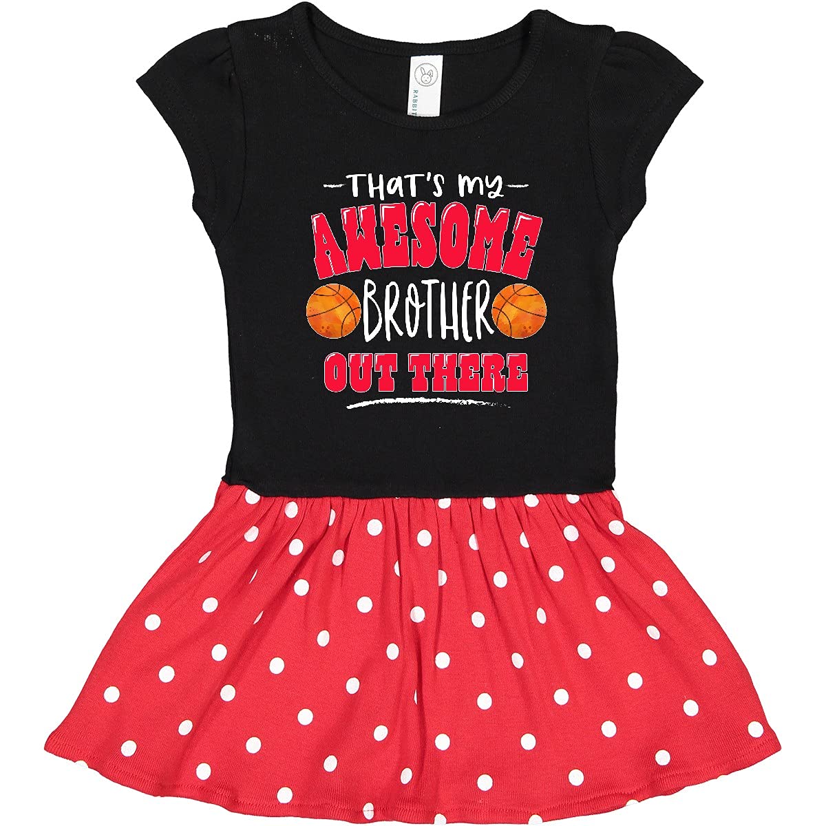 Inktastic Awesome Brother Basketball Toddler Dress for Playtime