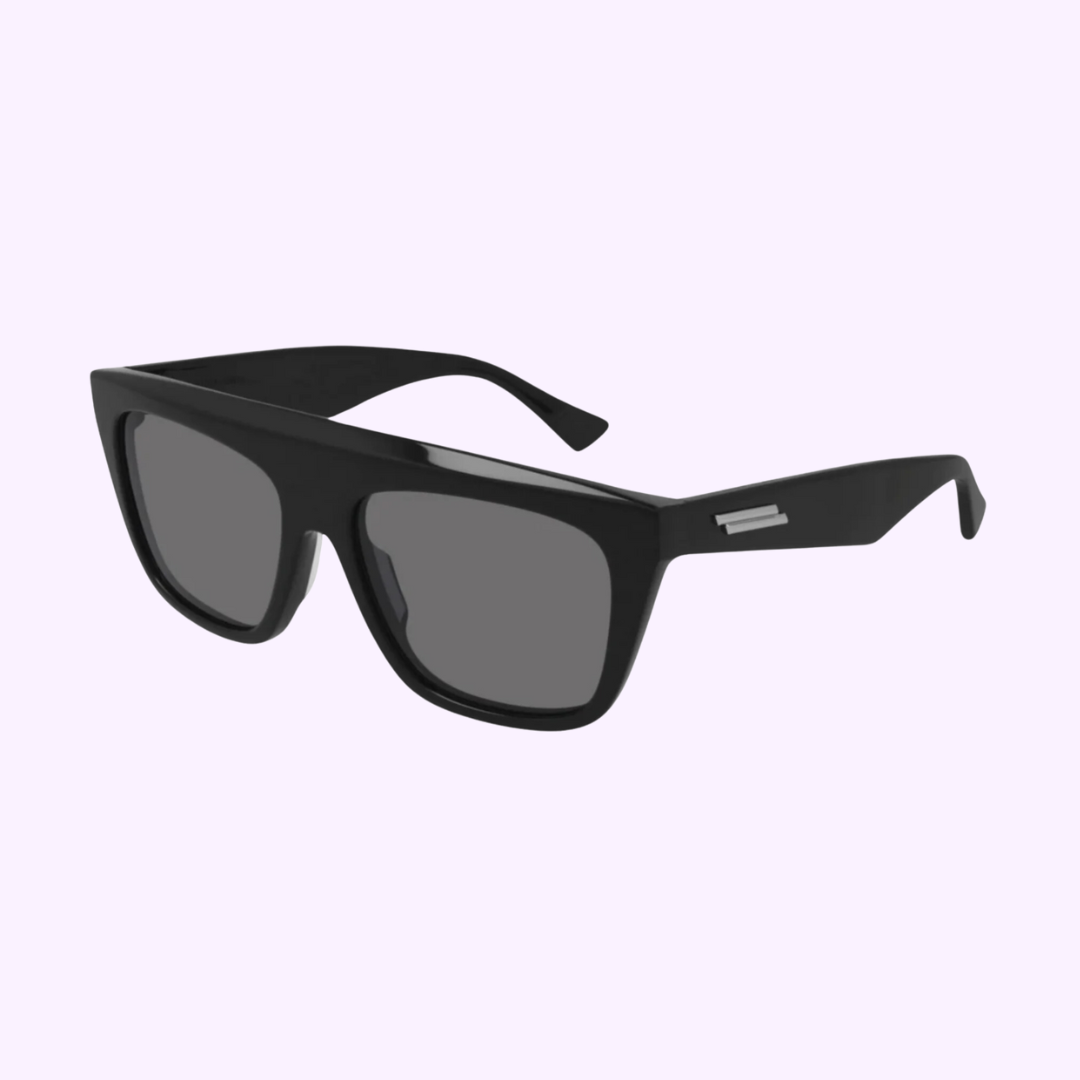 Bottega Veneta BV1060 001 57mm Unisex Sunglasses - UV Protection, Polarized Lenses for Men & Women - Perfect for Driving, Beach & Outdoor Activities