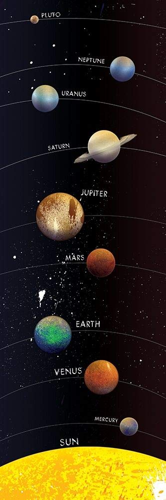 Planets Almost in Alignment 2 by Jace Grey - Colorful Space Art Poster Print - Perfect for Home Decor, Office Wall Art & Astronomy Enthusiasts