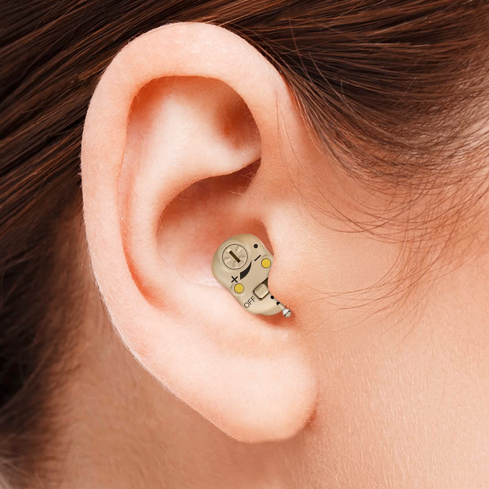 Rechargeable Hearing Amplifier with Noise Cancelling - Portable Sound Enhancer for Seniors & Adults - Perfect for TV Watching, Conversations, and Outdoor Activities