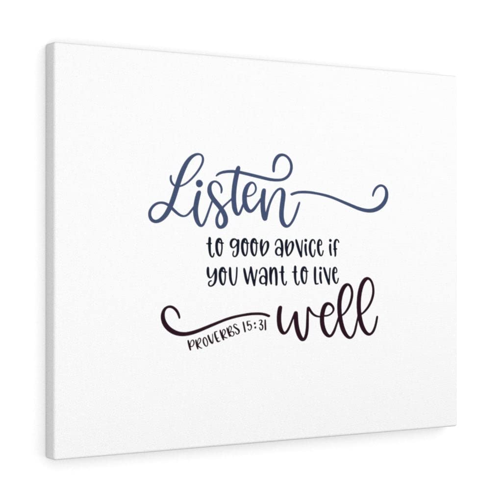 Christian Wall Art with Bible Verse Proverbs 15:31 - Inspirational Scripture Print for Home Decor - Perfect Gift for Religious Occasions, Housewarming & Faith-Based Interiors