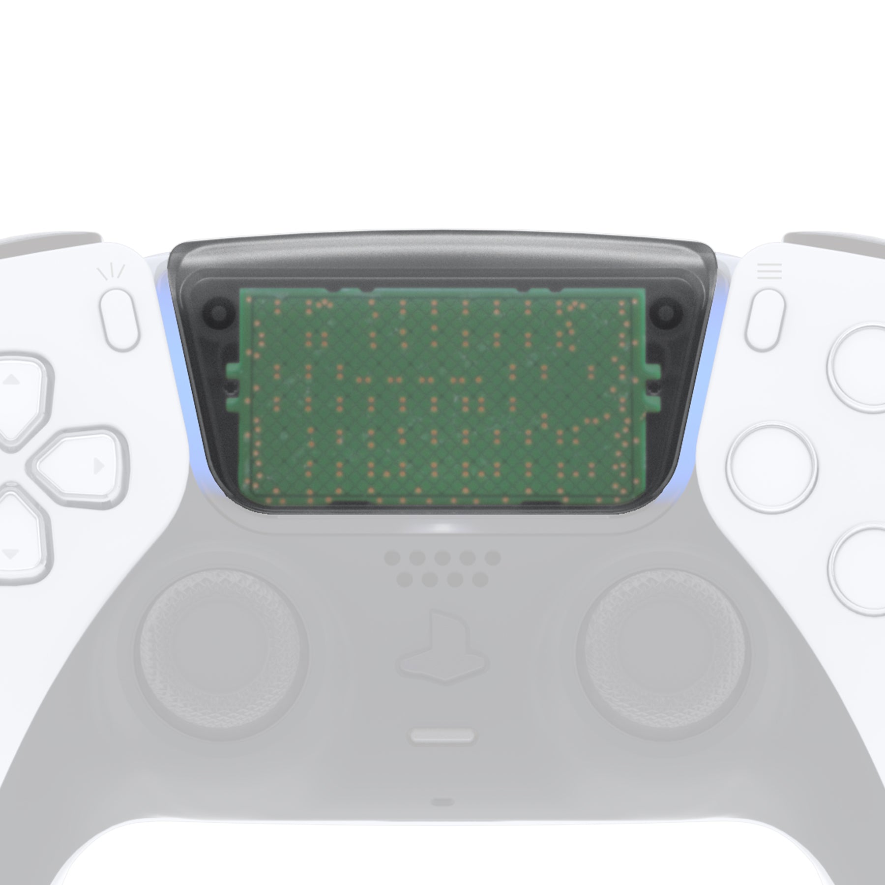 eXtremeRate Clear Black Replacement Touchpad Cover for PS5 Controller BDM-010/020/030/040/050 - Custom Touch Pad Replacement Part (Controller Not Included) - Perfect for PS5 Controller Repair & Customization - JPF8021G3