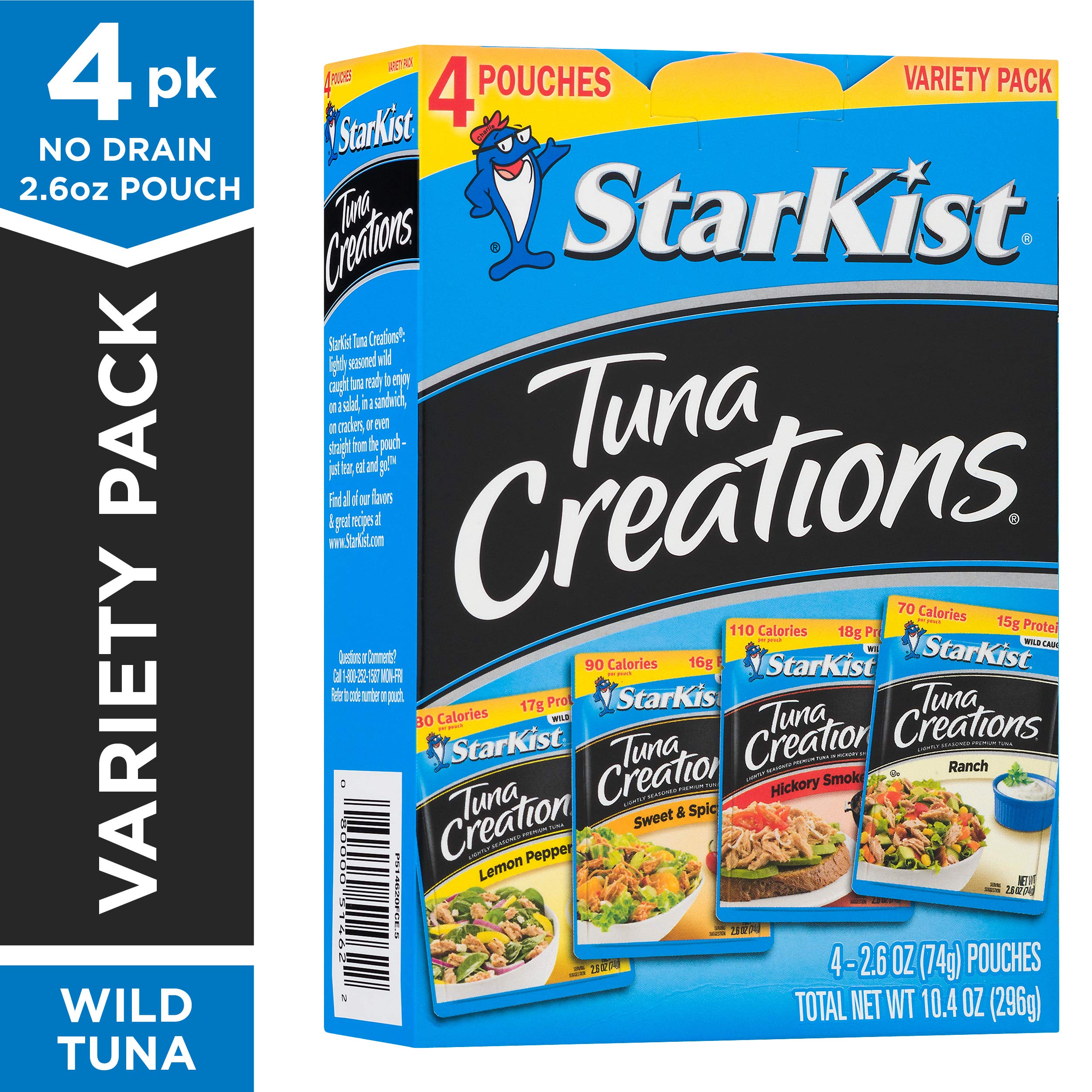 StarKist Chicken & Tuna Creations Variety Pack - 12 Protein-Packed Pouches | Ready-to-Eat Meals for Camping, Office Lunches & Emergency Food Supply