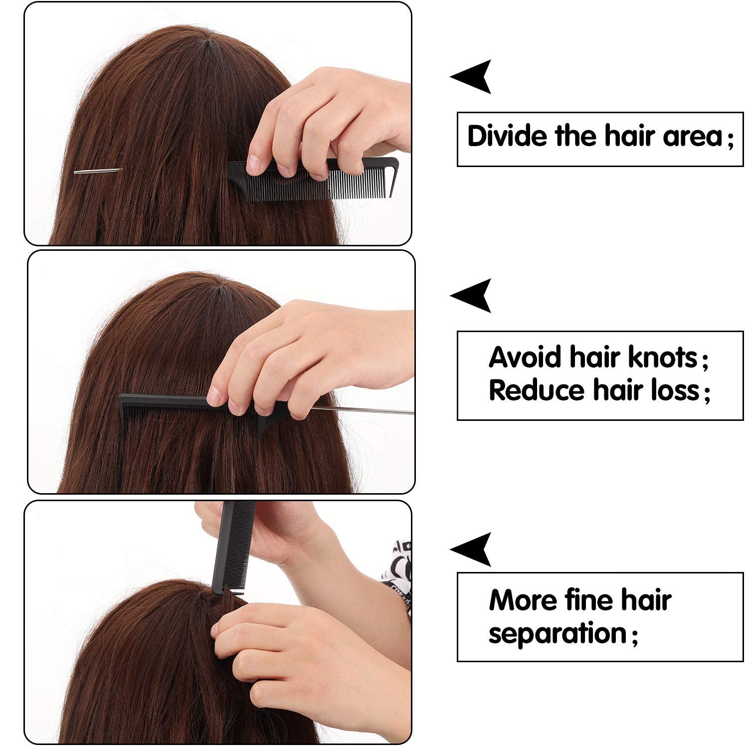 APOEM 10Pcs No Heat Hair Curlers Set - Soft Foam Magic Flexi Rods for Short, Medium & Long Hair - Gentle Curling Sticks for Women & Girls with Free Tail Comb - Perfect for Overnight Styling, Beach Waves & Natural Curls