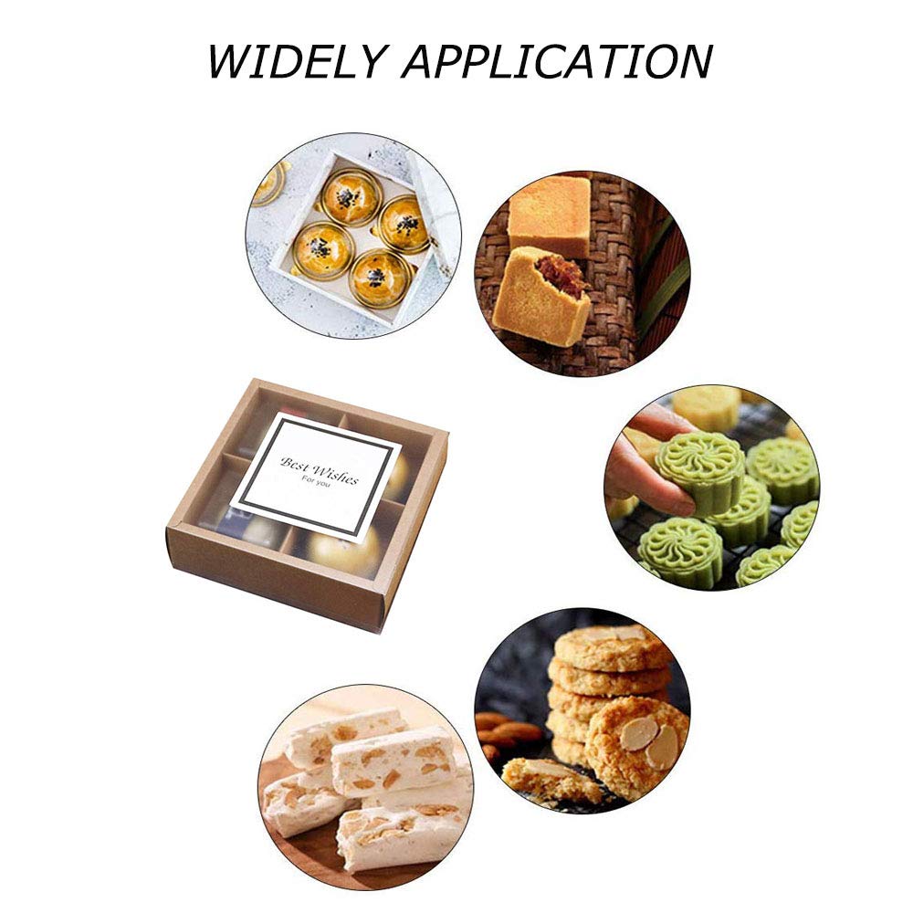 15 Pack Brown Kraft Cupcake Boxes with Inserts & Display Windows - 4 Lattice Baking Containers for Pastries, Cookies & Treats | Perfect for Birthday Parties, Wedding Favors & Gift Packaging