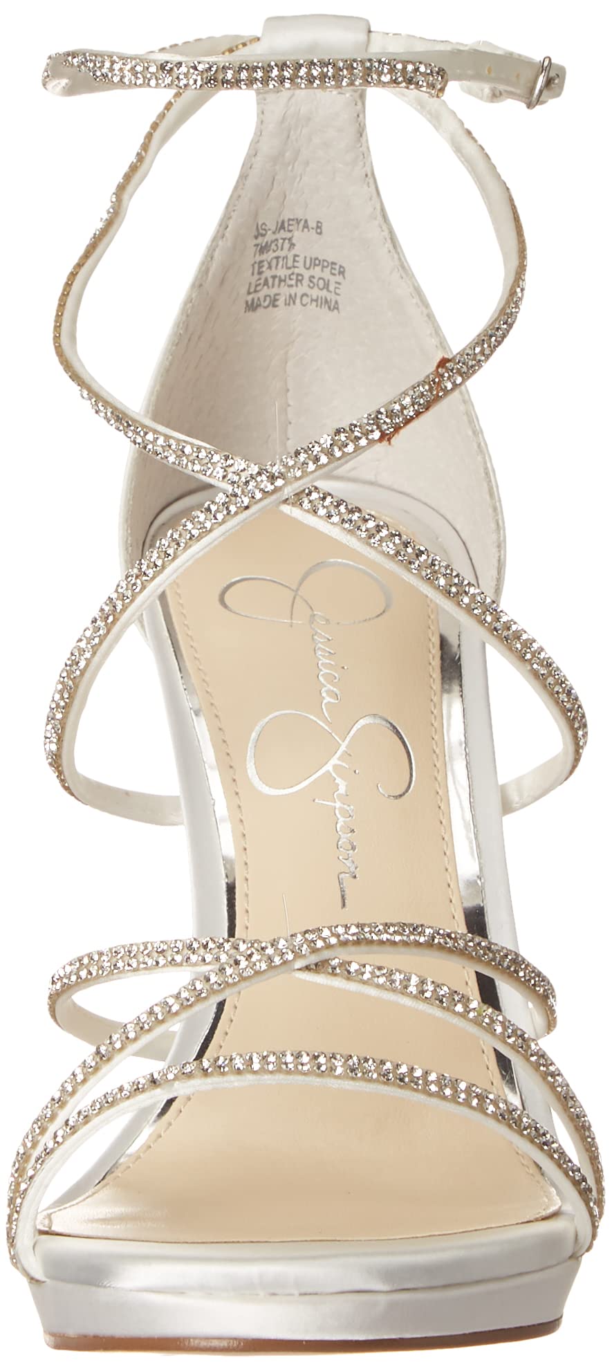 Jessica Simpson Women's Jaeya Rhinestone Strappy Dress Sandals | Elegant Heels for Weddings, Parties & Evening Events