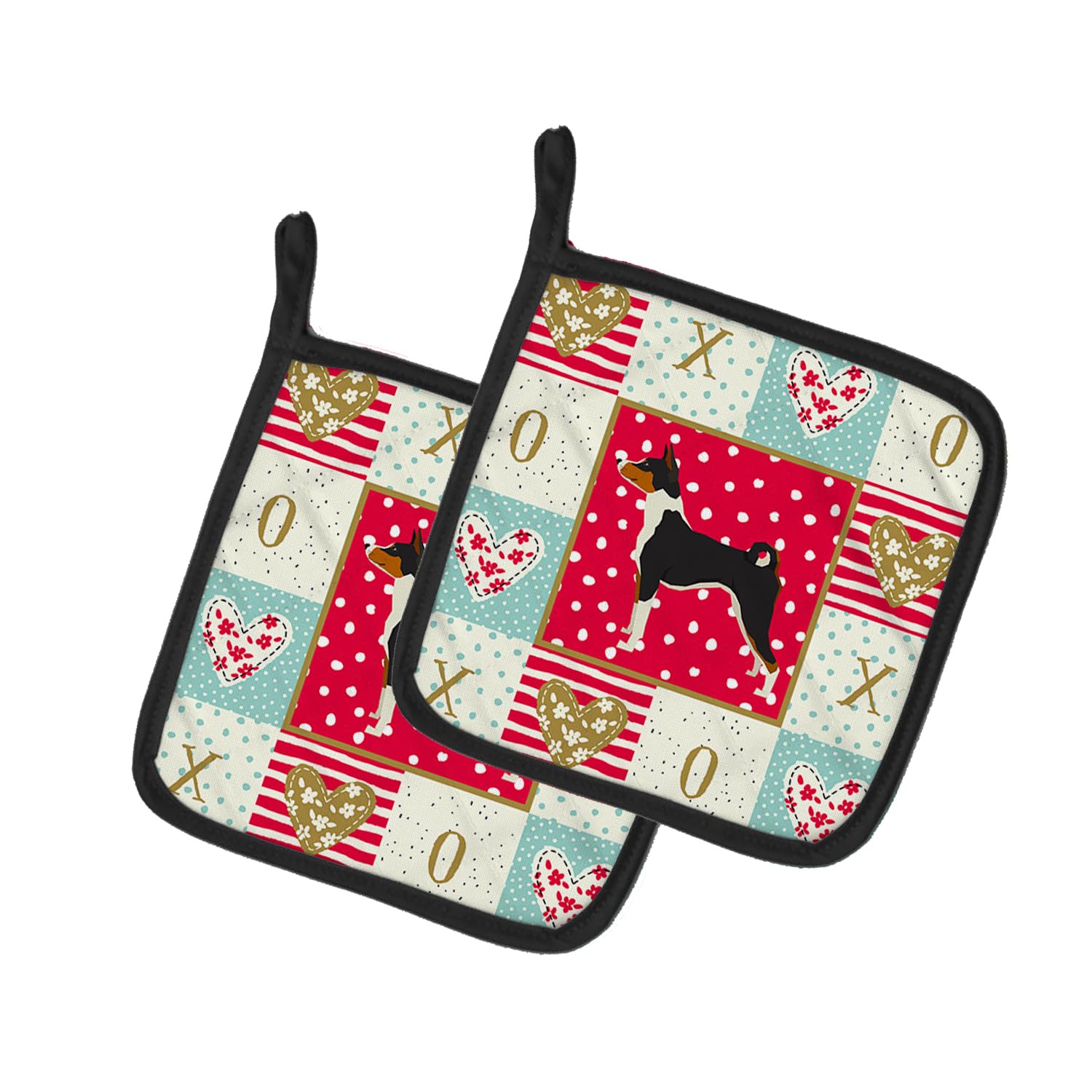 Basenji Love Heat Resistant Pot Holders Set of 2 - 7.5