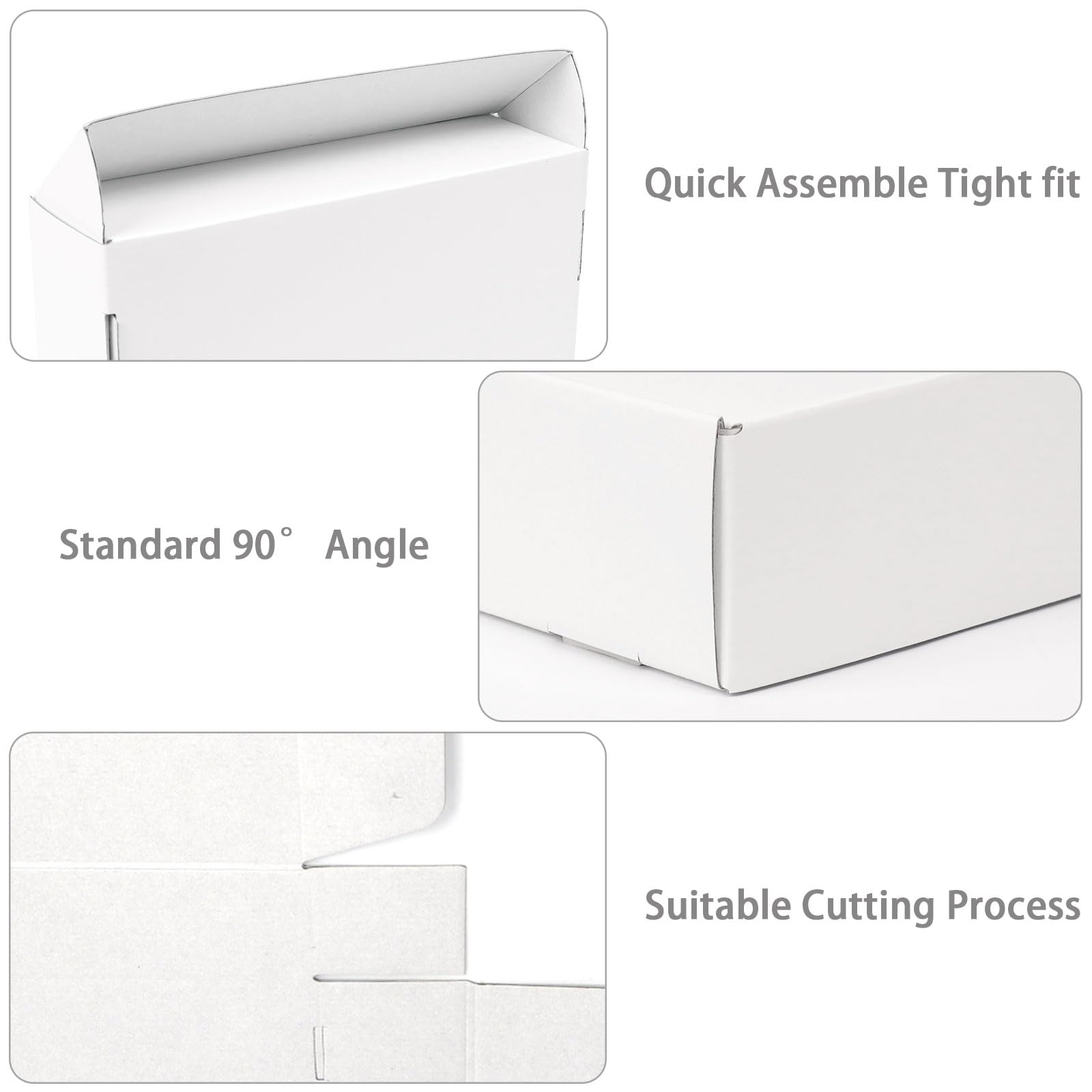 9x6x2 White Shipping Boxes 30 Pack - Small Corrugated Cardboard Mailing Boxes for Small Business & Ecommerce Packaging