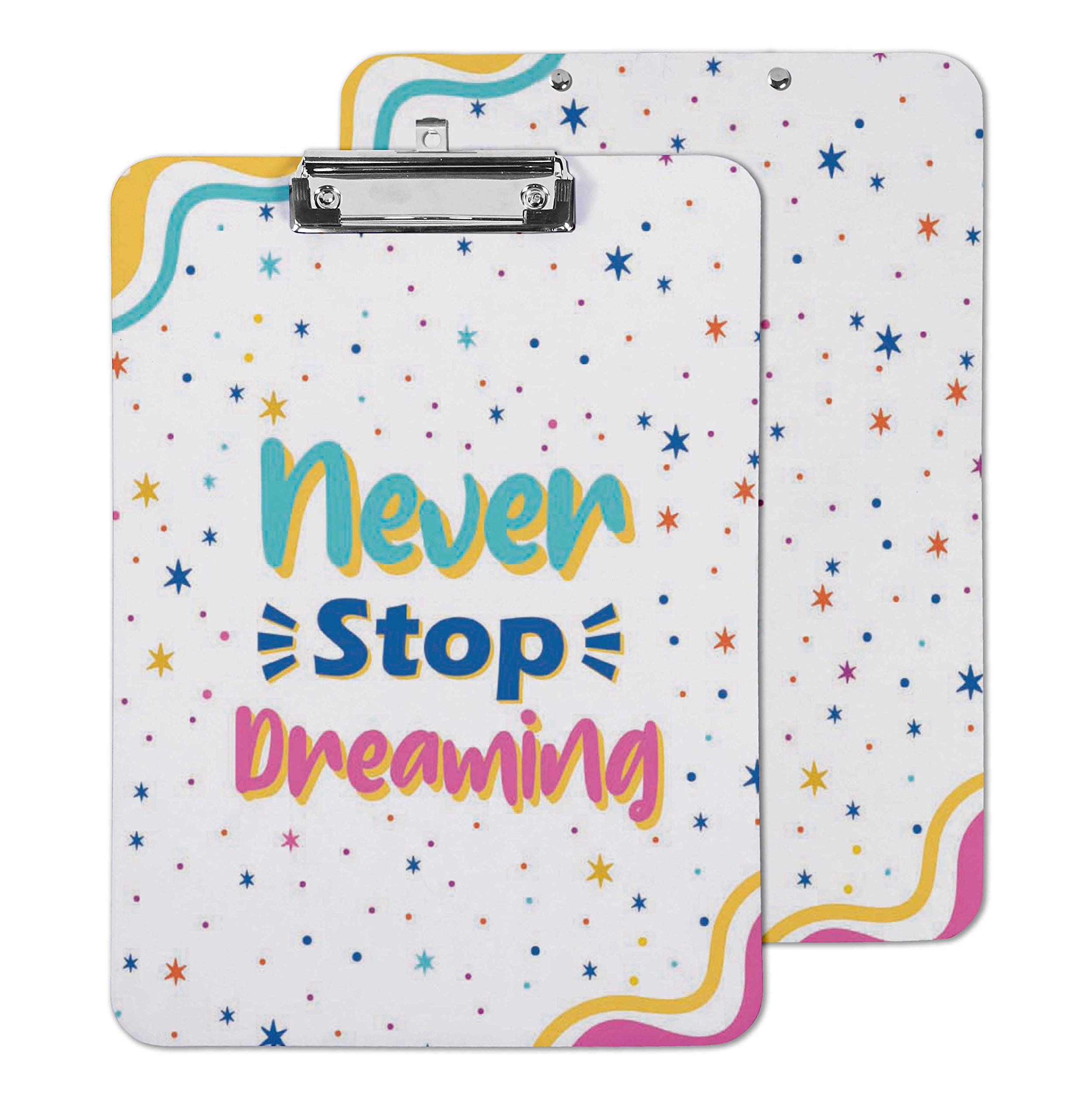 Double Sided Dry Erase Clipboard - Letter Size 9x15 with Marker & Duster for Office & School