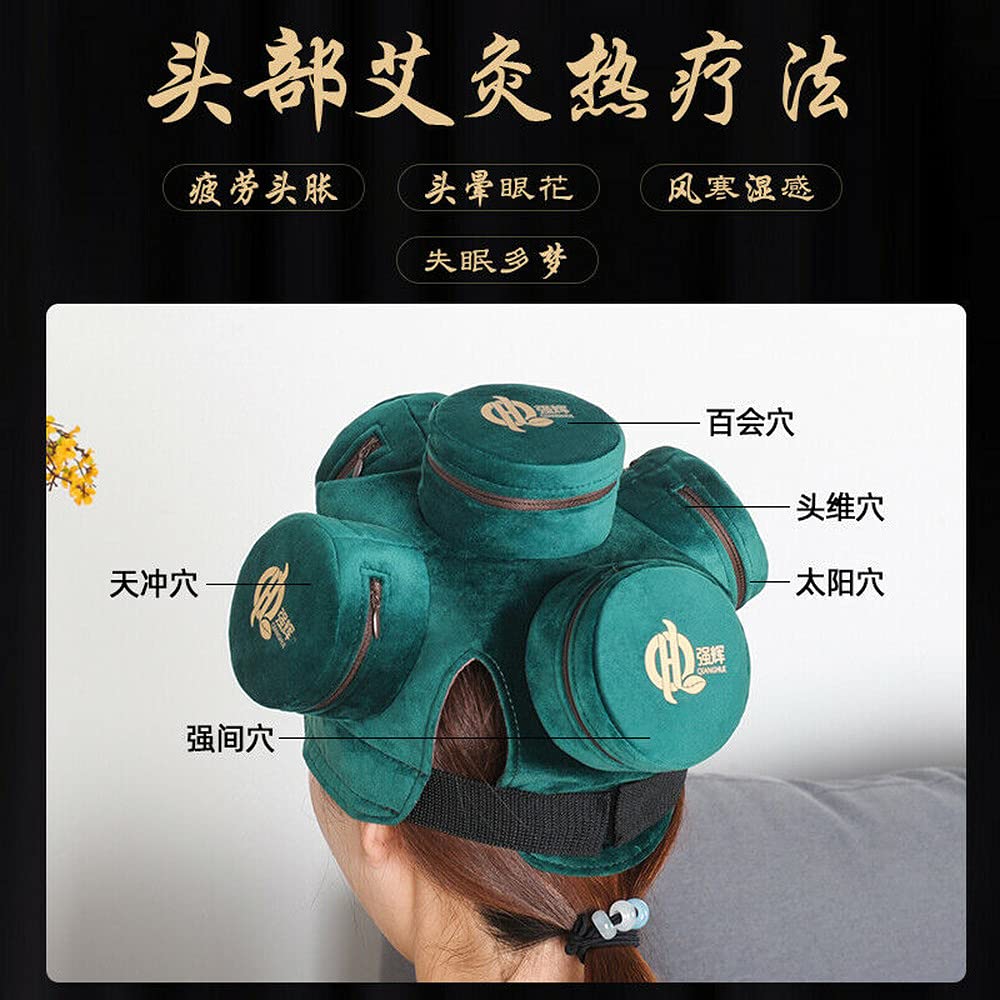 Portable Moxibustion Box - Copper Moxa Therapy Tool with Wormwood for Head & Body Pain Relief - Perfect for Home Use, Relaxation & Traditional Chinese Medicine Therapy