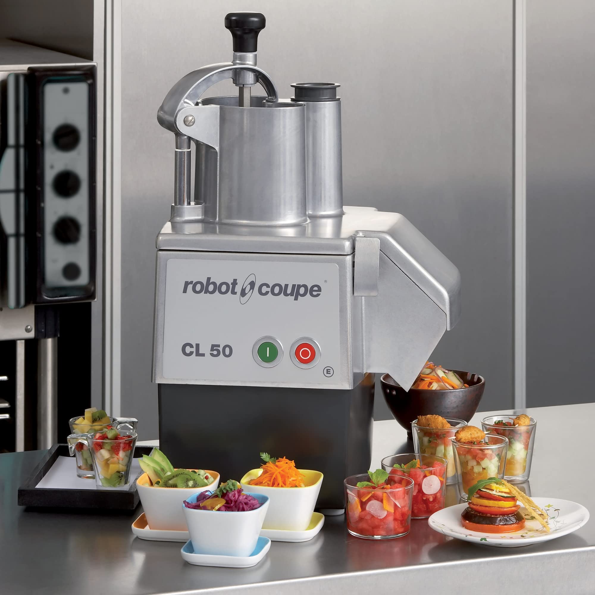 Robot Coupe CL50 Commercial Food Processor - Single-Speed Cutter Mixer with Continuous Feed & Side Discharge (120V, Discs Not Included) - Perfect for Restaurants, Catering & Large-Scale Food Preparation