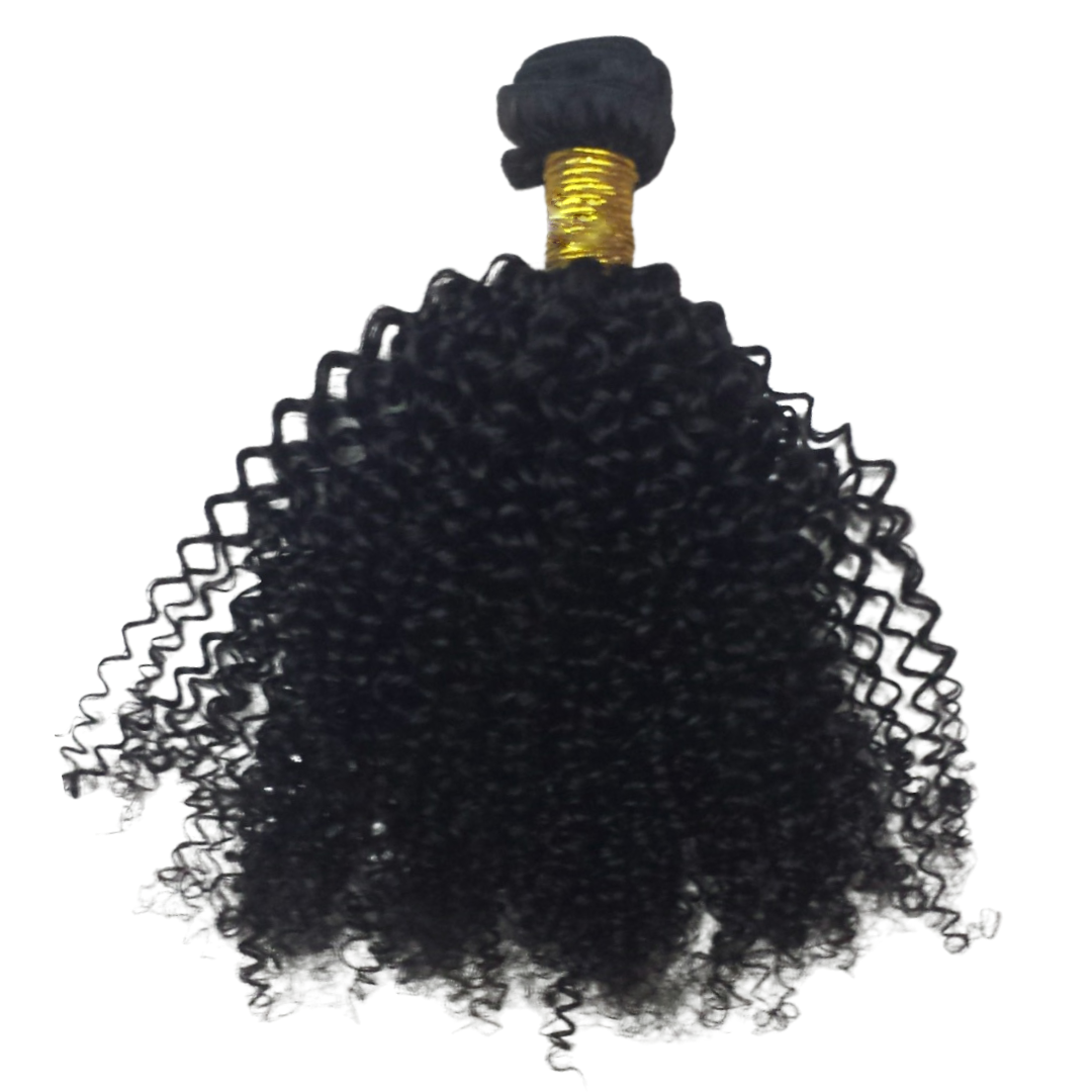 Indian Kinky Curly Hair Bundles 100% Human Virgin Hair - 3PCS Natural Black Curly Weave Hair Extensions for Braiding, Sew-in, Wigs & Protective Styles