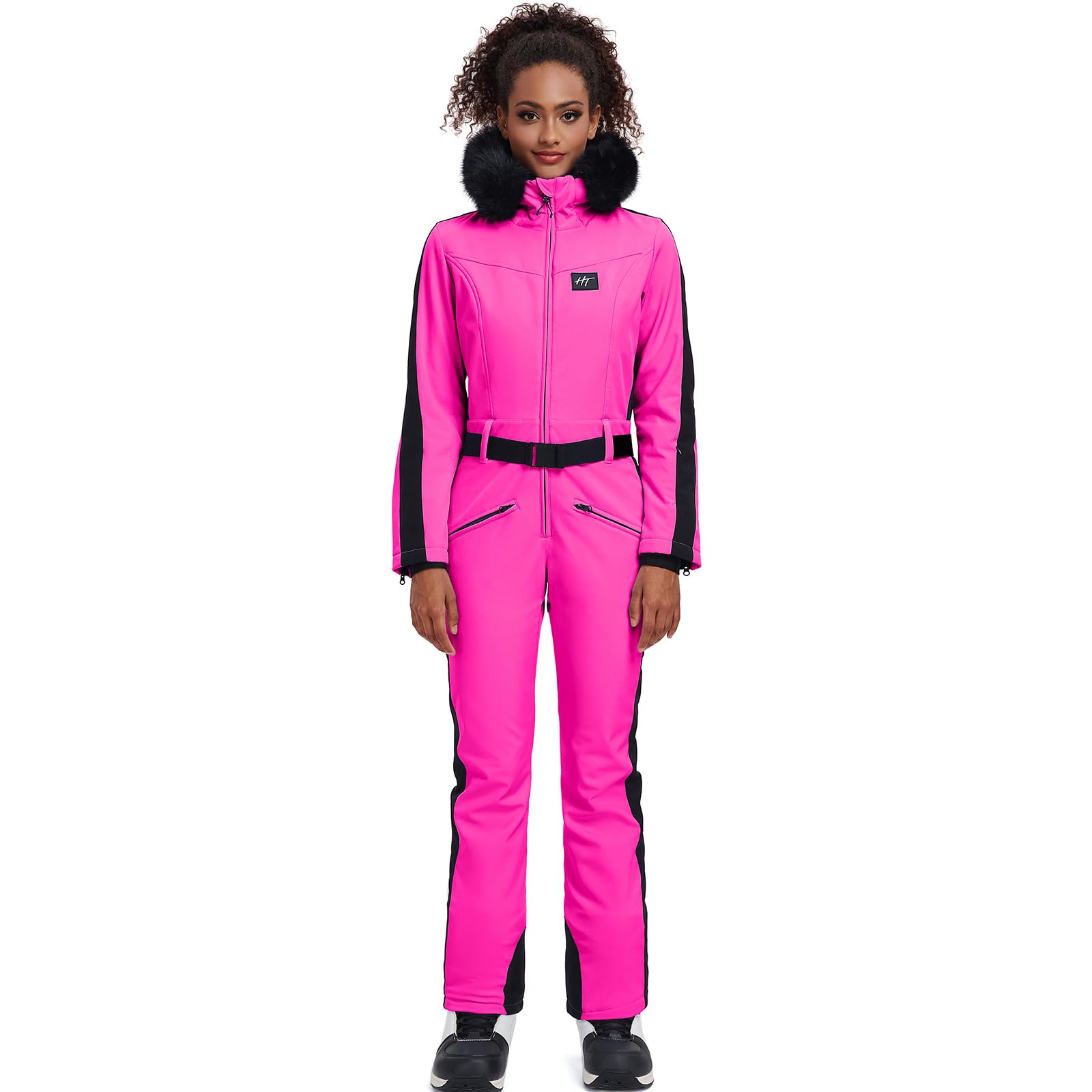 Women's Insulated Waterproof Windproof Ski Suit - One Piece Snowsuit for Winter Outdoor Activities, Skiing & Snowboarding | Warm & Slim Fit for Cold Weather Adventures