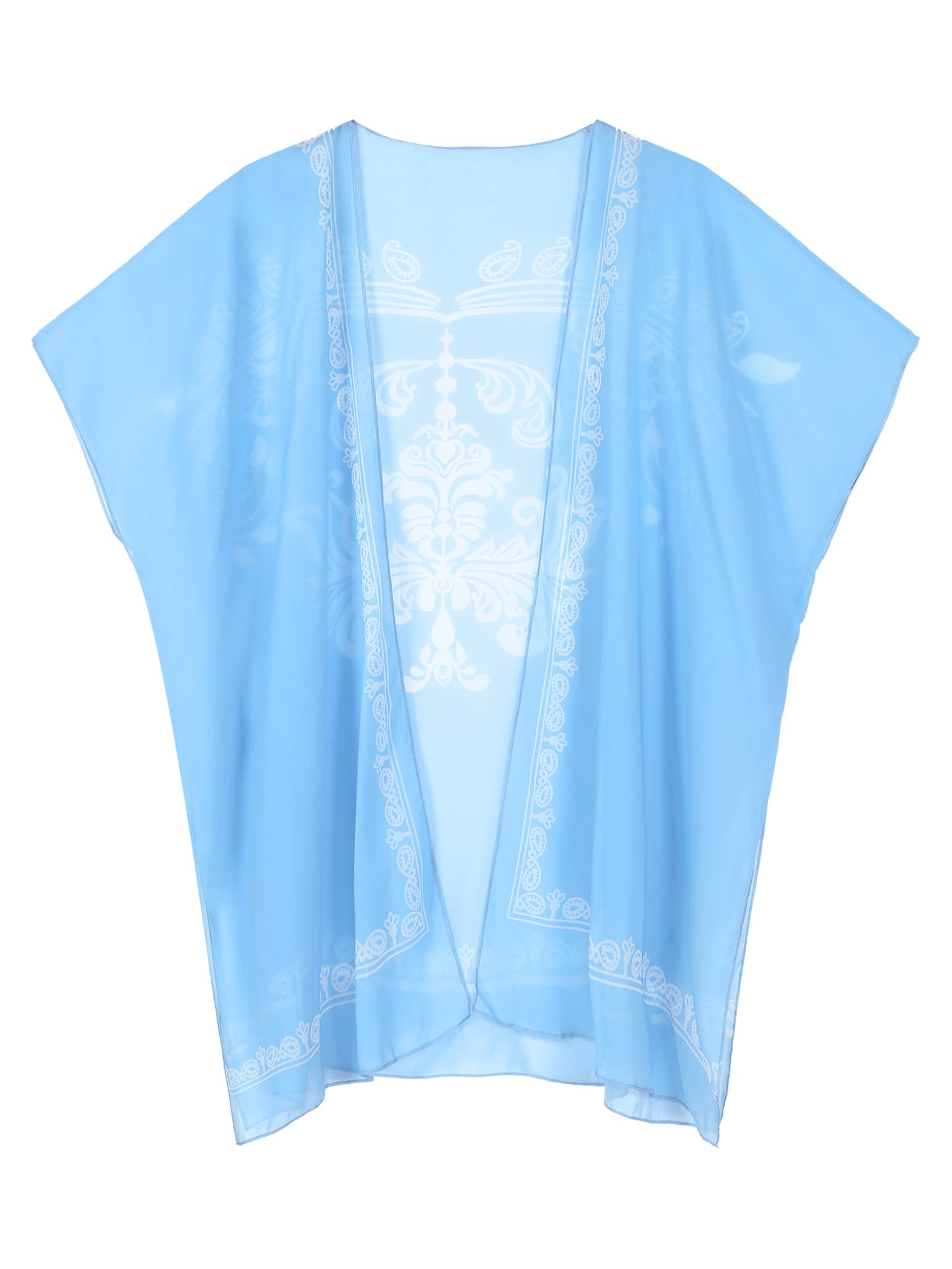 Women's Floral Print Kimono Beach Cover Up - Lightweight Chiffon Cardigan for Swimsuit, Pool, and Summer Outfits | Perfect for Beach, Vacation, and Boho Style