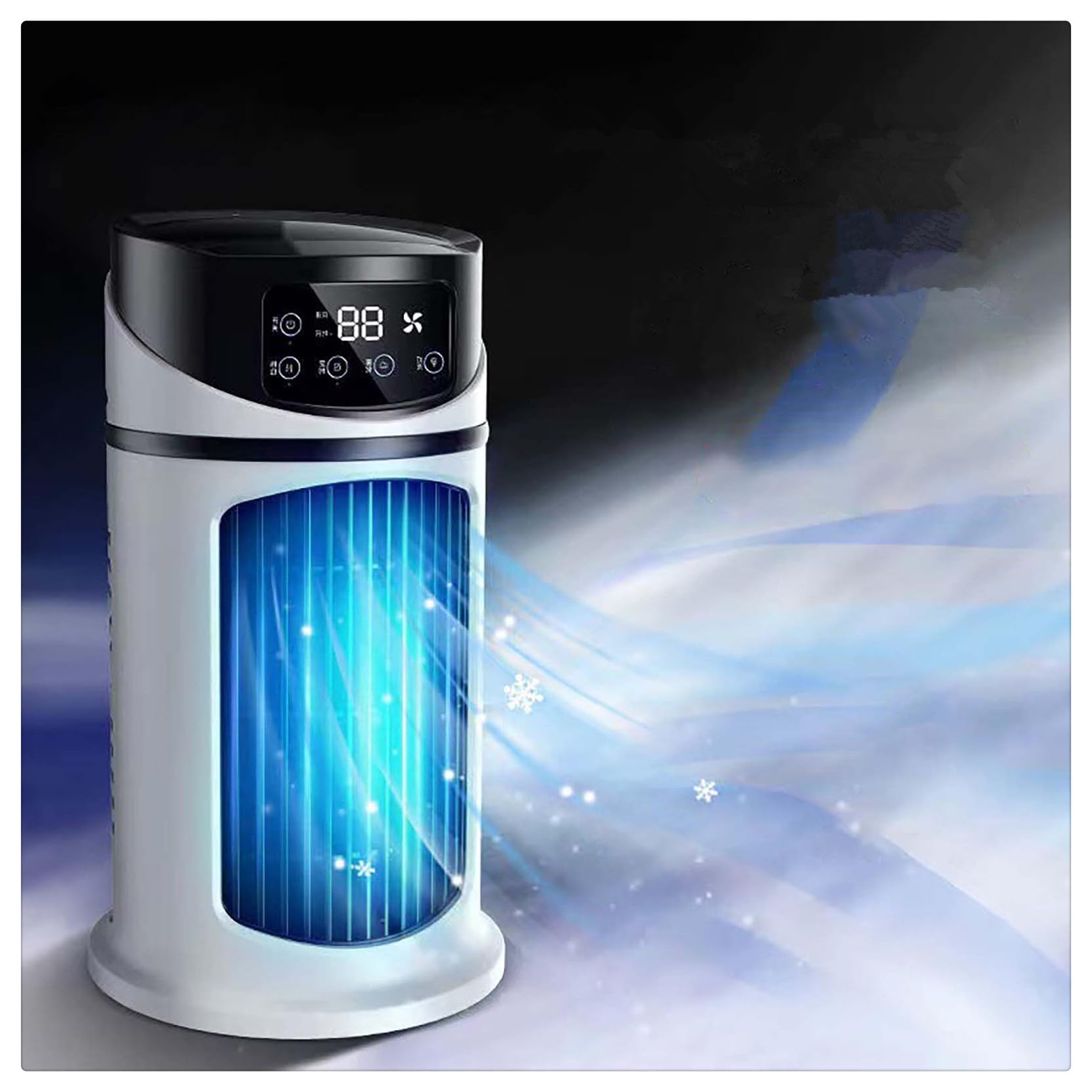 Portable Evaporative Air Cooler with Adjustable Fan - Lightweight & Easy to Use Personal Cooling Fan with Carrying Bag | Perfect for Home, Office, Outdoor Camping & Travel