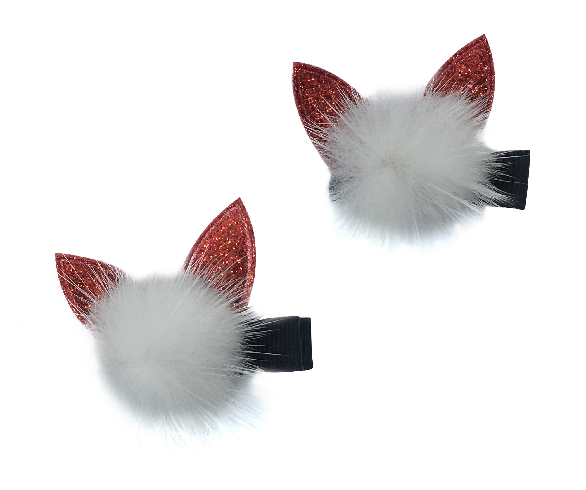 Bunk Punk Princess Hair Clips - Set of 2 Alligator Clips with Red, Black & White Pom Poms | Cute Hair Accessories for Girls, Teens & Women | Perfect for School, Parties & Everyday Wear