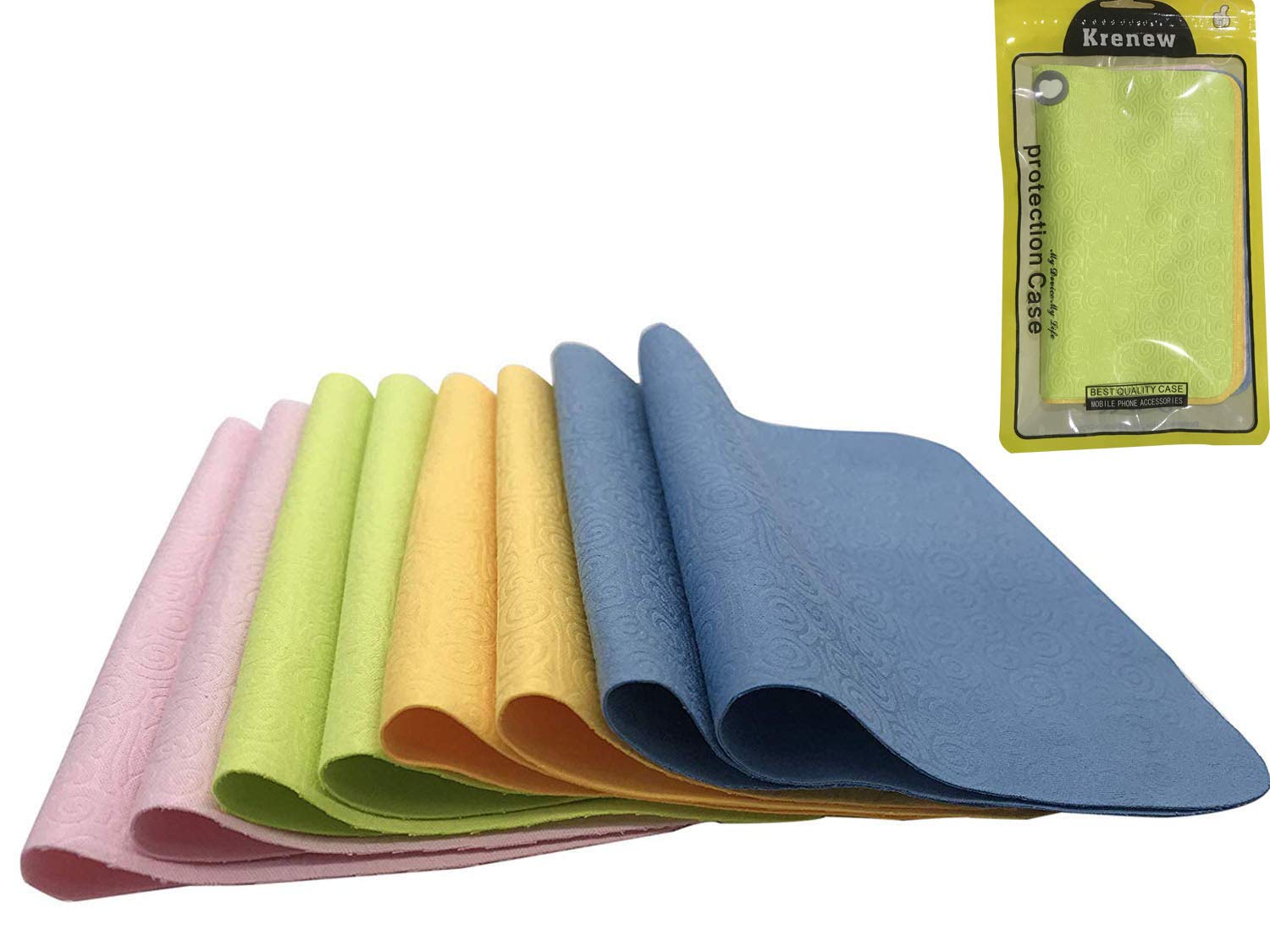 Premium Microfiber Eyeglass Cleaning Cloth Kit (8-Pack, 4 Colors) - Ultra-Soft Lens Cleaning Cloths for Glasses, Watches, Cameras, Smartphones, iPads, Tablets & Laptop Screens - Scratch-Free Screen Cleaner for Daily Use at Home, Office & Travel