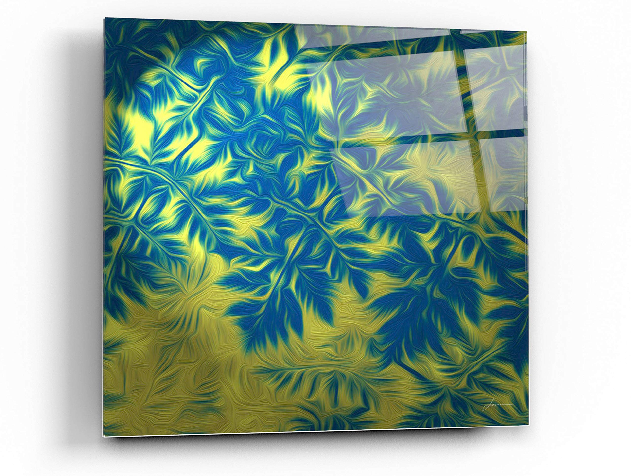 Epic Art 'Under Brush I' by James Burghardt - 36x36 Inch Modern Acrylic Glass Wall Painting - Perfect for Living Room, Bedroom & Office Decor