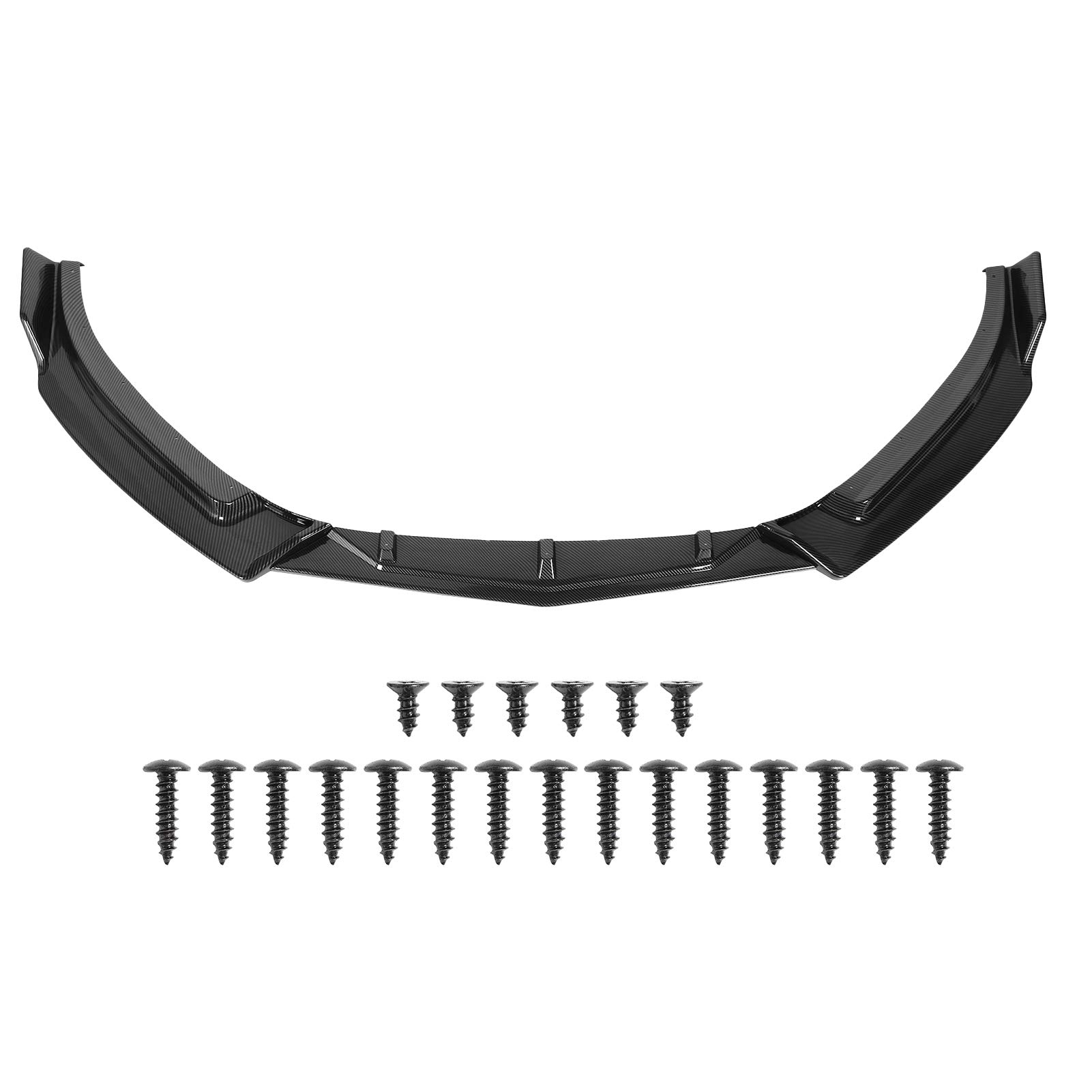 Yctze ABS 3-Piece Carbon Fiber Style Front Bumper Lip Spoiler for Mazda 3 Axela 2014-2019 - Upgrade Your Car's Appearance & Aerodynamics - Perfect for Street Racing & Car Shows