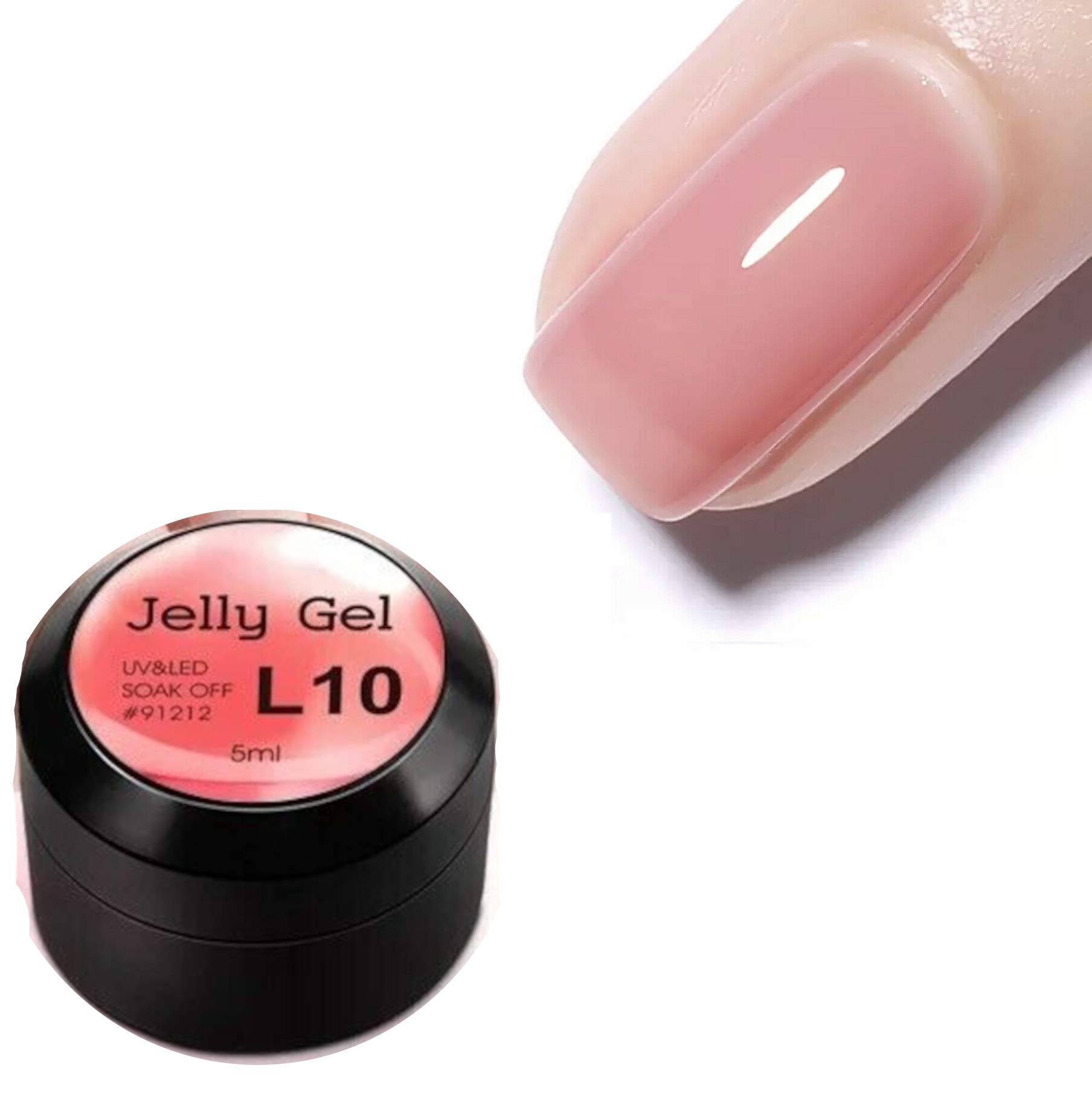 Venalisa Opal UV Gel Polish 5ml - Camouflage Natural Jelly Acrylic French Nails Art Gel, Crystal Clear UV Jelly Gel Varnish (JG-5ml-L07) for Salon & Home Manicure, Nail Art Designs & DIY Gel Extensions