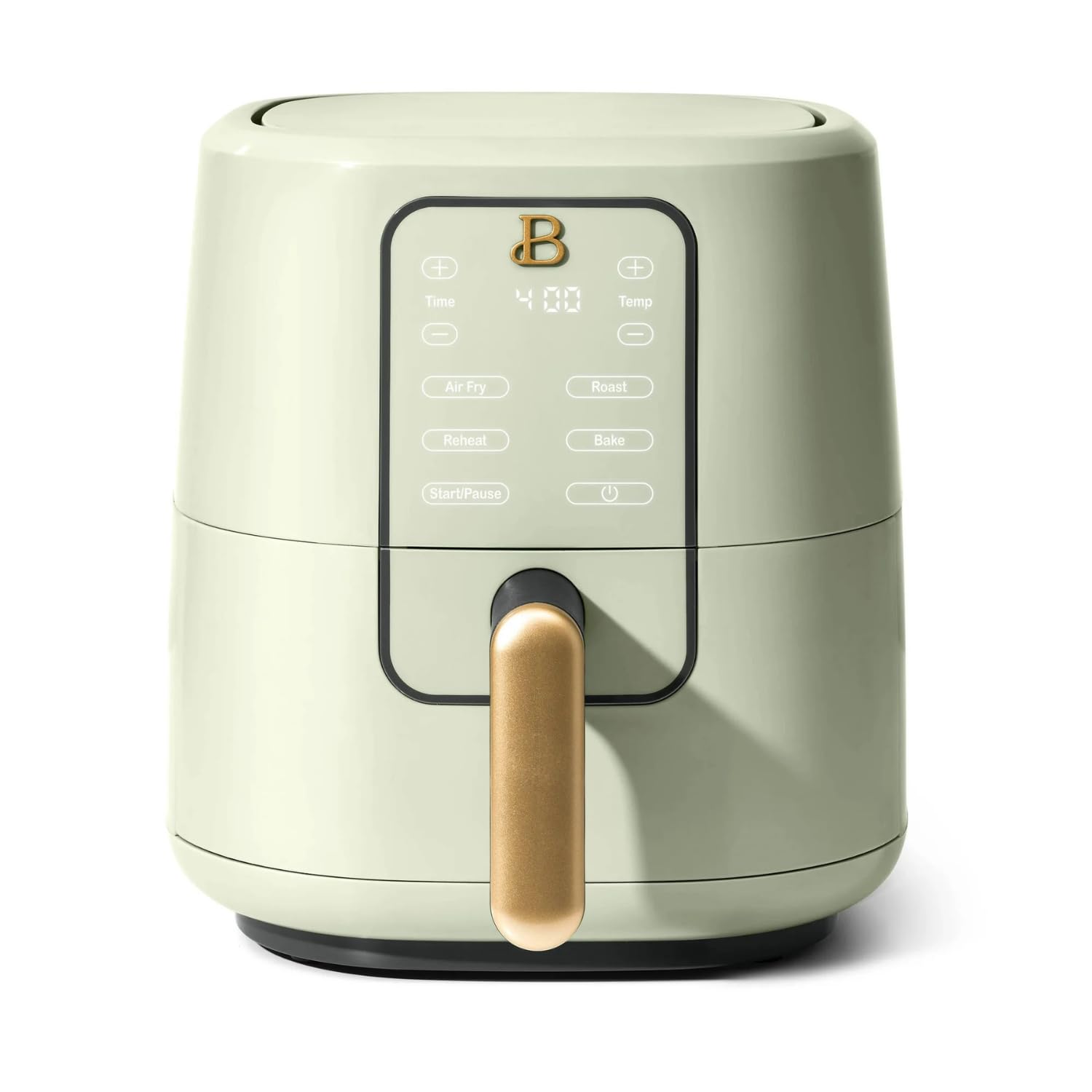 Drew Barrymore 3-Quart Digital Air Fryer with TurboCrisp Technology - 4 Presets, 170°F-400°F Temperature Range, Non-Stick & Dishwasher Safe Basket - 1200W Compact Airfryer for Healthy Cooking (Sage Green) - Perfect for Frying, Baking, Roasting & Reheating Family Meals