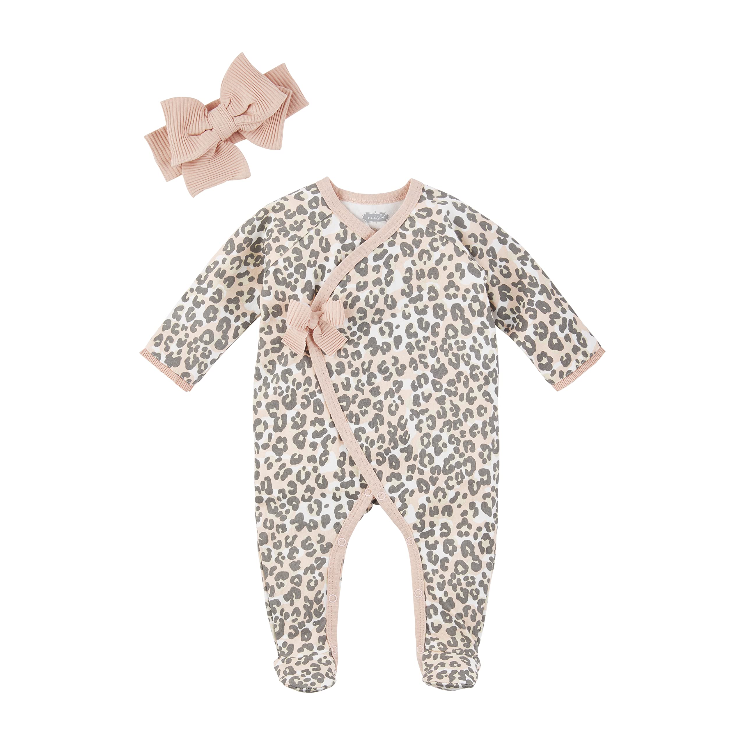 Mud Pie Baby Girls' Sleepwear Set with Headband - Soft Cotton Pajamas & Hair Accessory for Newborns & Toddlers - Perfect for Bedtime, Playtime & Photo Shoots