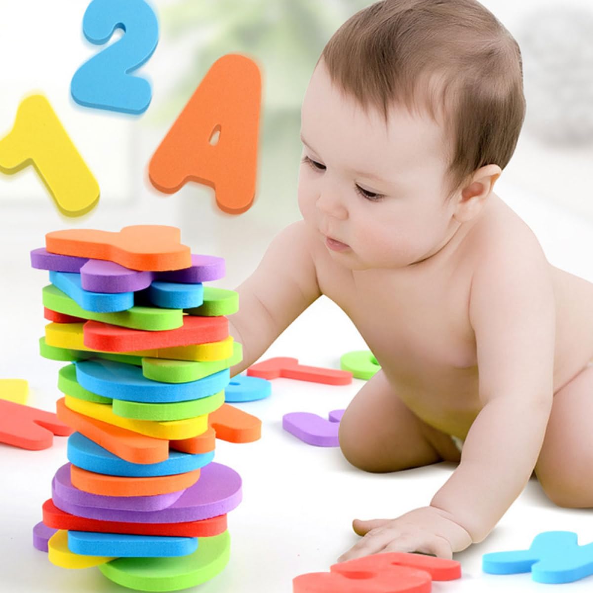 UPKOCH Alphabet Bath Toys for Toddlers - 36pcs Colorful EVA Foam Letters, Early Learning Educational Toys for Kids, Perfect for Bath Time Play & Preschool Learning Activities