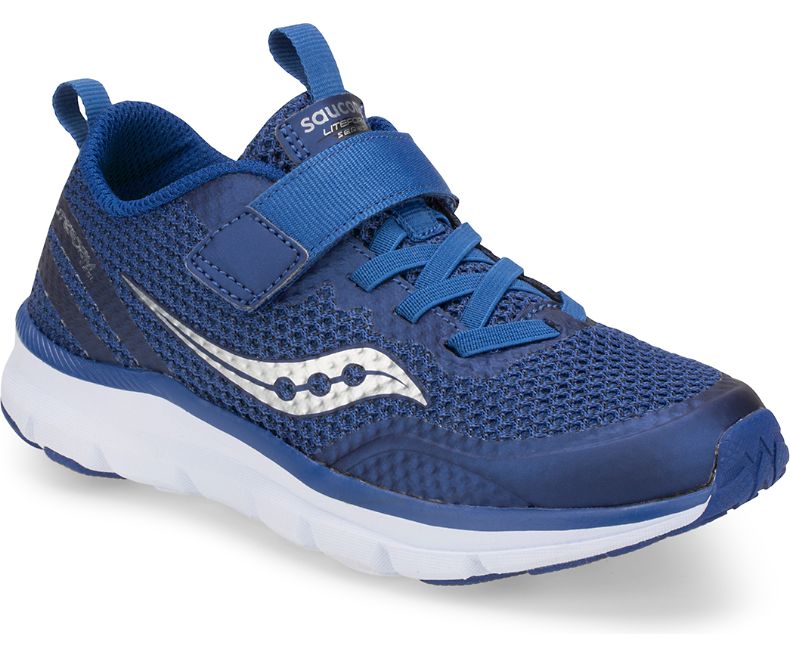 Saucony Cobalt Blue Liteform Feel A/C Kids Running Shoes - Lightweight & Breathable Sneakers for Boys & Girls - Perfect for School, Sports & Daily Activities