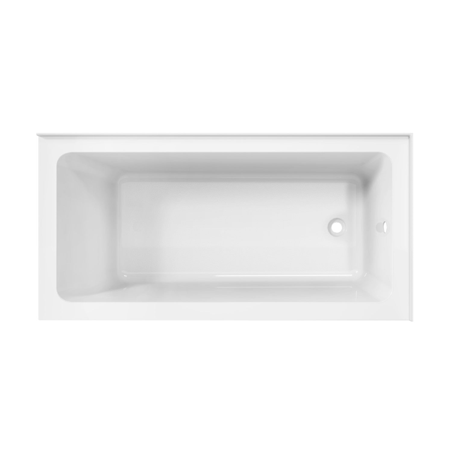 Aqua Eden VTAP6030R22TS 60 Inch Acrylic Rectangular 2 Wall Corner Alcove Bathtub - Right Hand Drain, Glossy White - Perfect for Small Bathrooms & Spa-Like Retreats