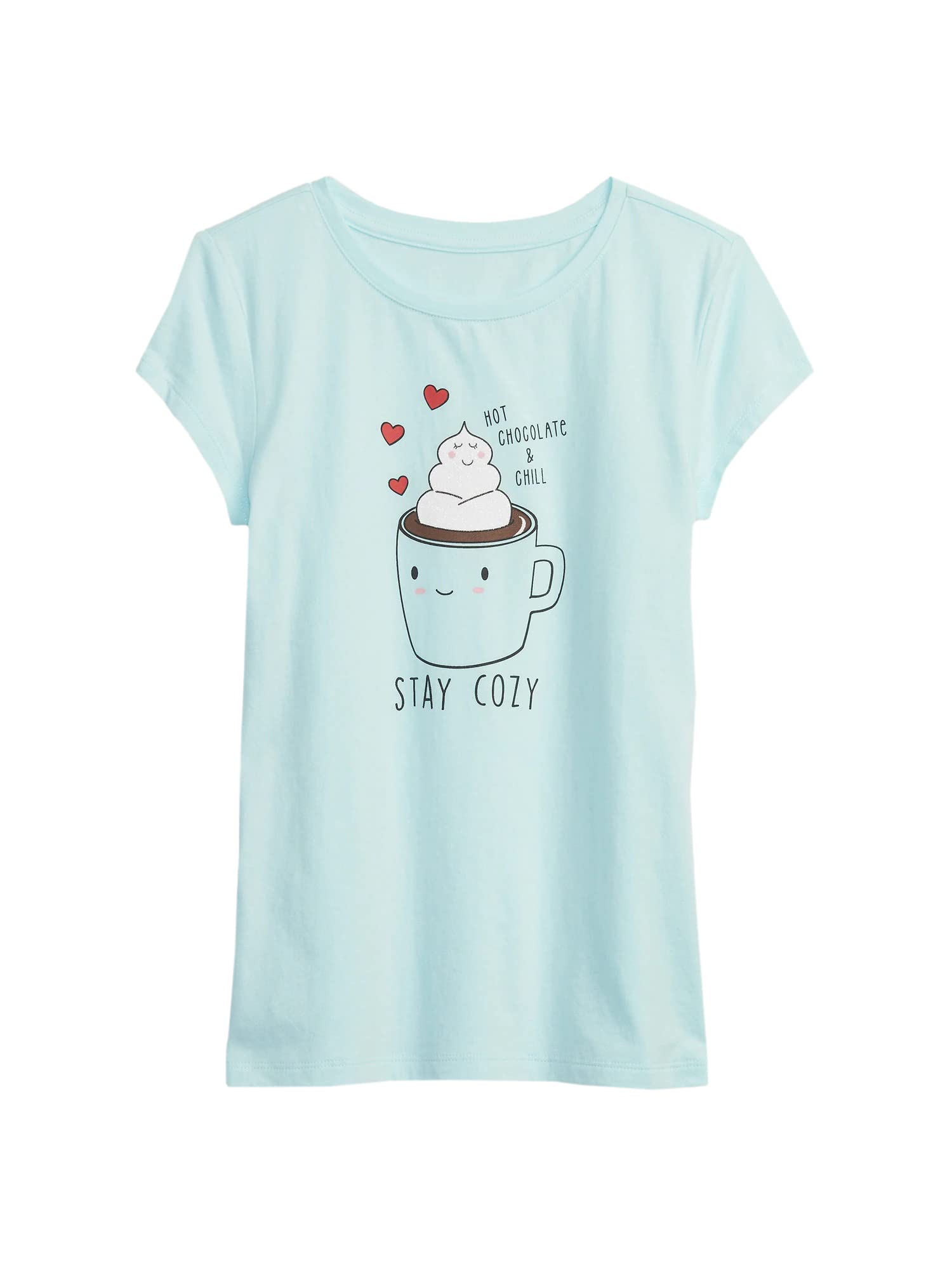 GAP Girls' Graphic Short Sleeve Cotton T-Shirt - Cute Casual Top for School, Playdates & Everyday Wear